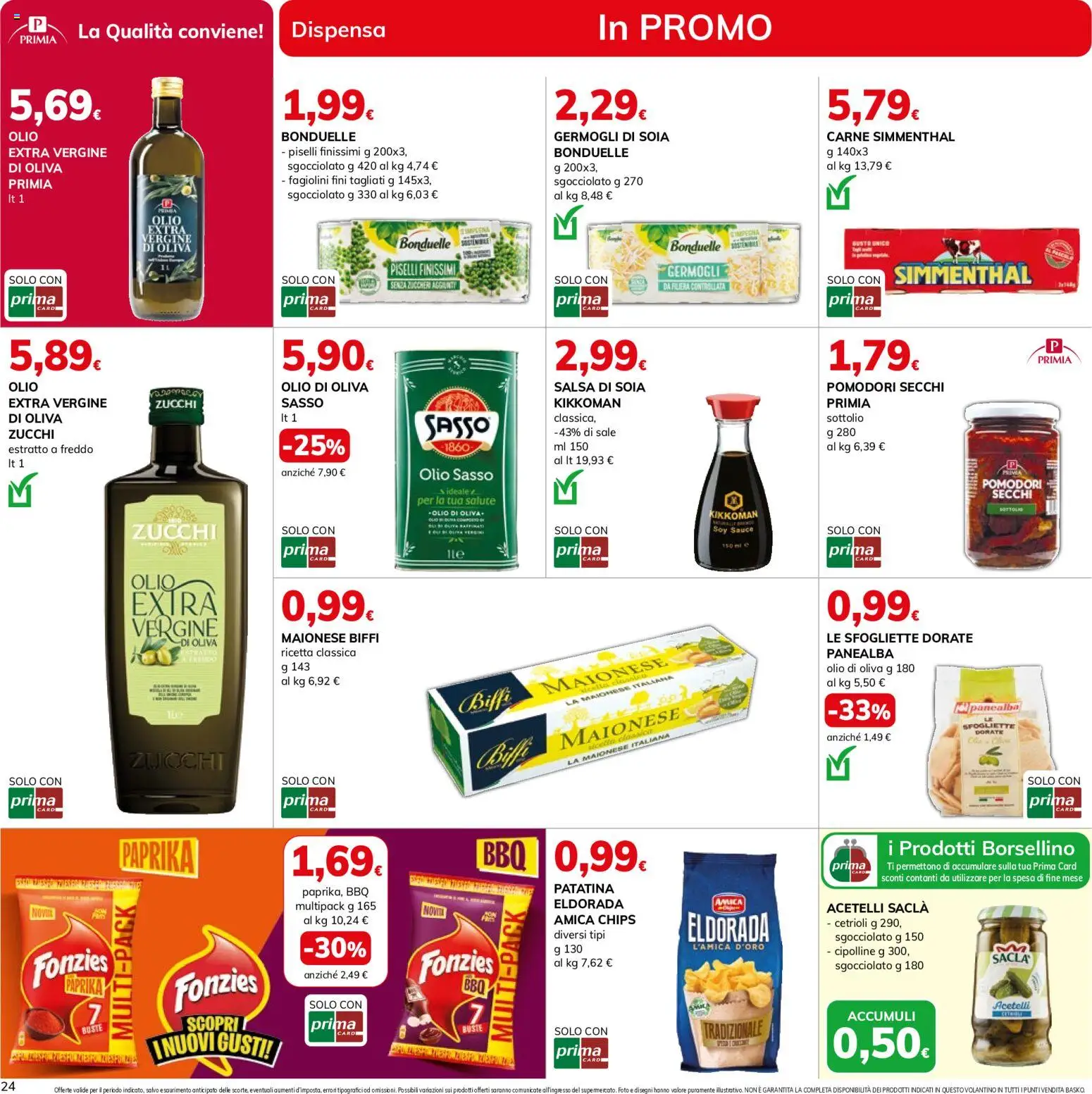 Volantino Basko del 15/09/2026 | Pagina: 24 | Prodotti: Olio Sasso, Salsa, Sale, Olio