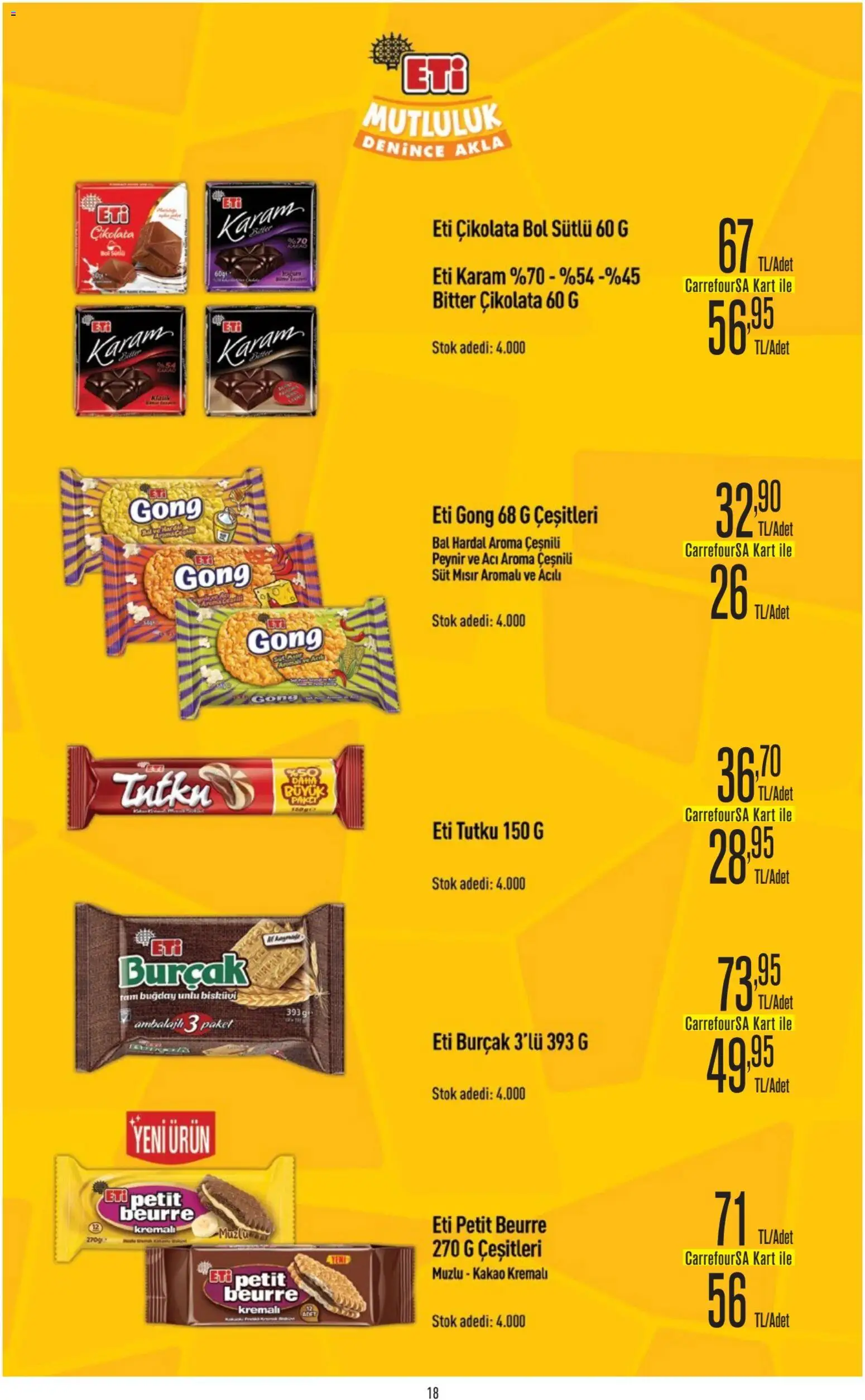 CarrefourSA Katalog - 09 Temmuz 2026 tarihinden itibaren geçerlidir | Sayfa: 18 | Ürünler: Süt, Peynir, Soda, Bisküvi