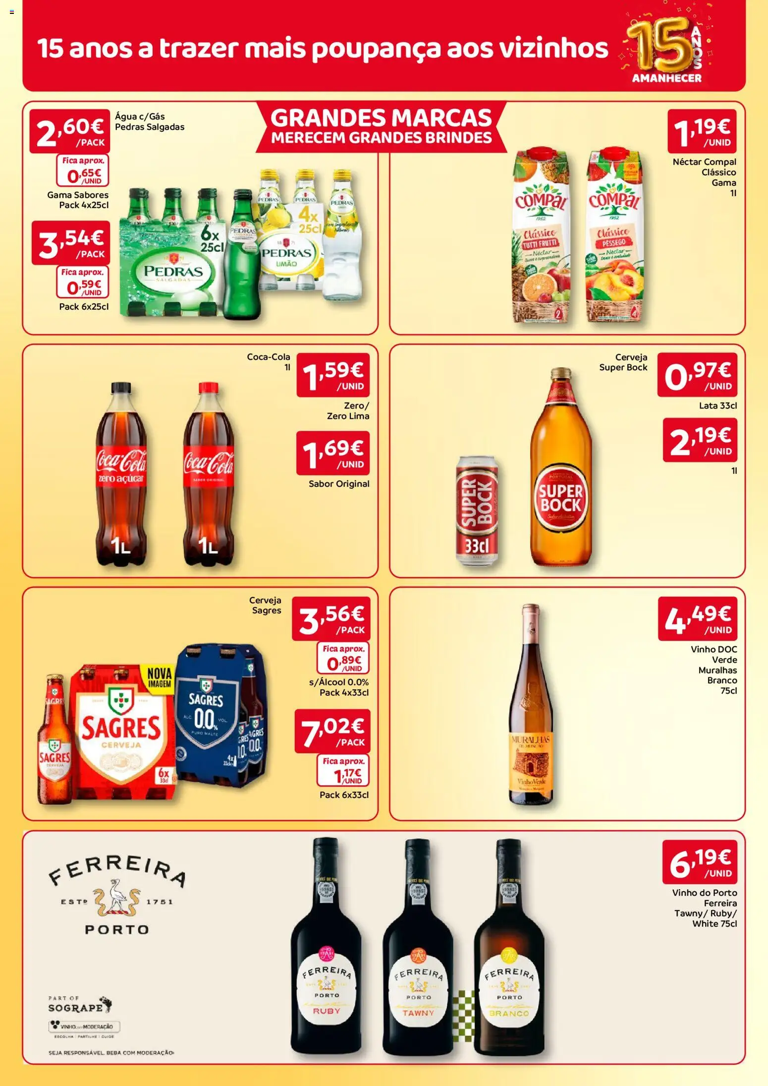 Amanhecer folheto Madeira │ válido de 08/10/2026 | Página: 10 | Produtos: Vinho do Porto, Super bock, Cerveja, Lima