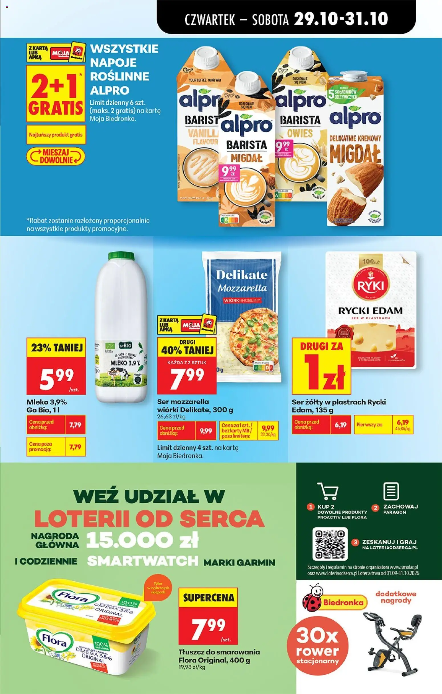 Biedronka Polsko leták - Codziennie niskie ceny od 29.10.2026 | Strana: 50 | Produkty: Mléko, Nápoje, Flora, Alpro