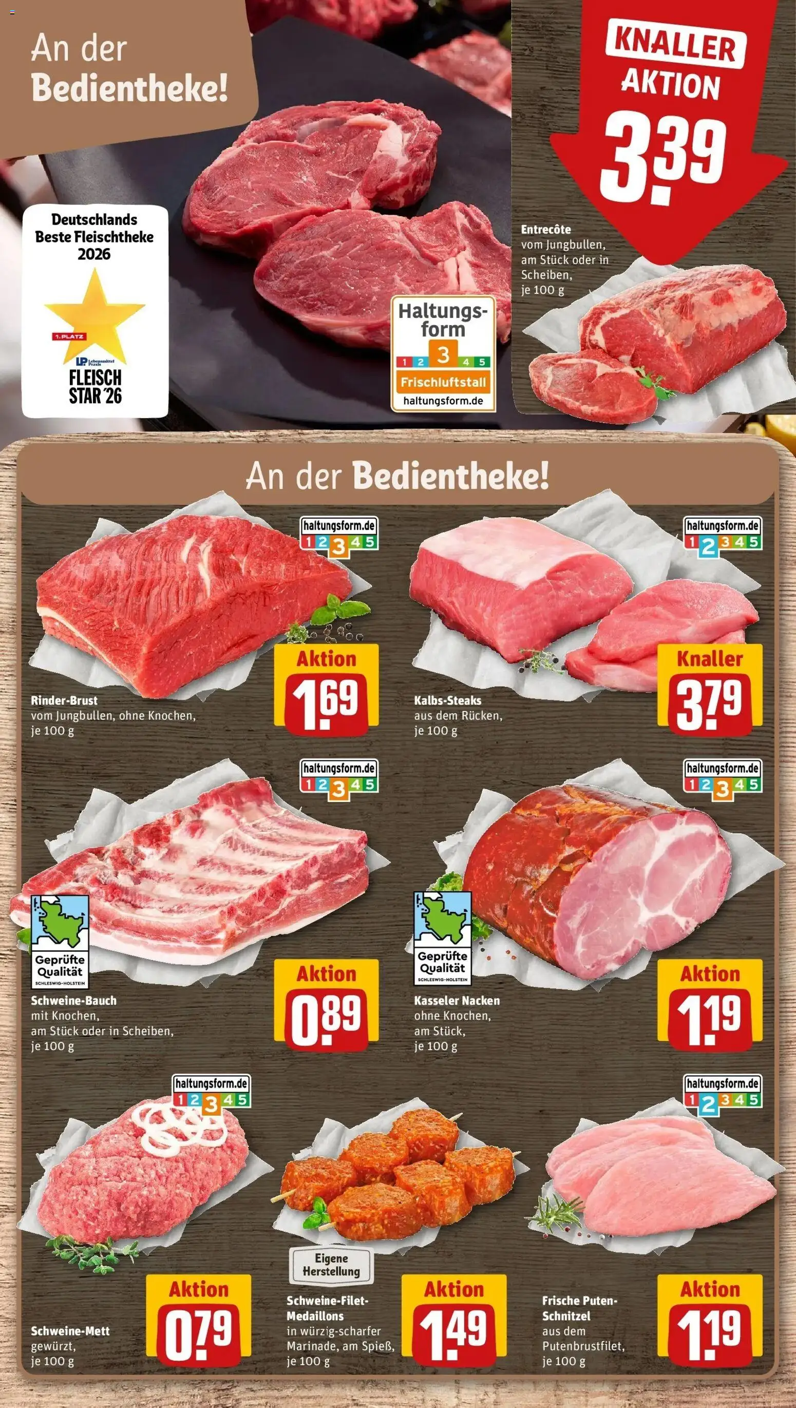 REWE Prospekt ab 19.10.2026 zum Blättern » Angebote | Seite: 10 | Produkte: Schnitzel, Schweinefilet, Kasseler nacken, Fleisch