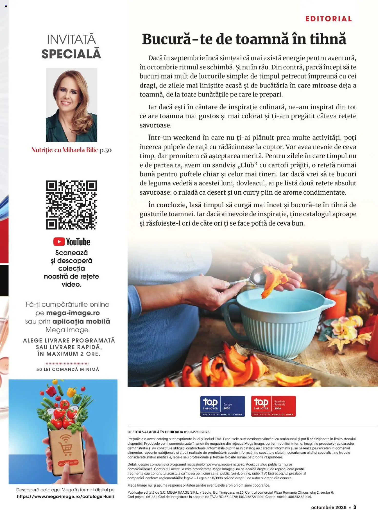 Noul catalog Mega Image – valabil de la 01.10.2026 | Pagină: 3 | Produse: Sandviș, Rață, Absolut, Cartofi