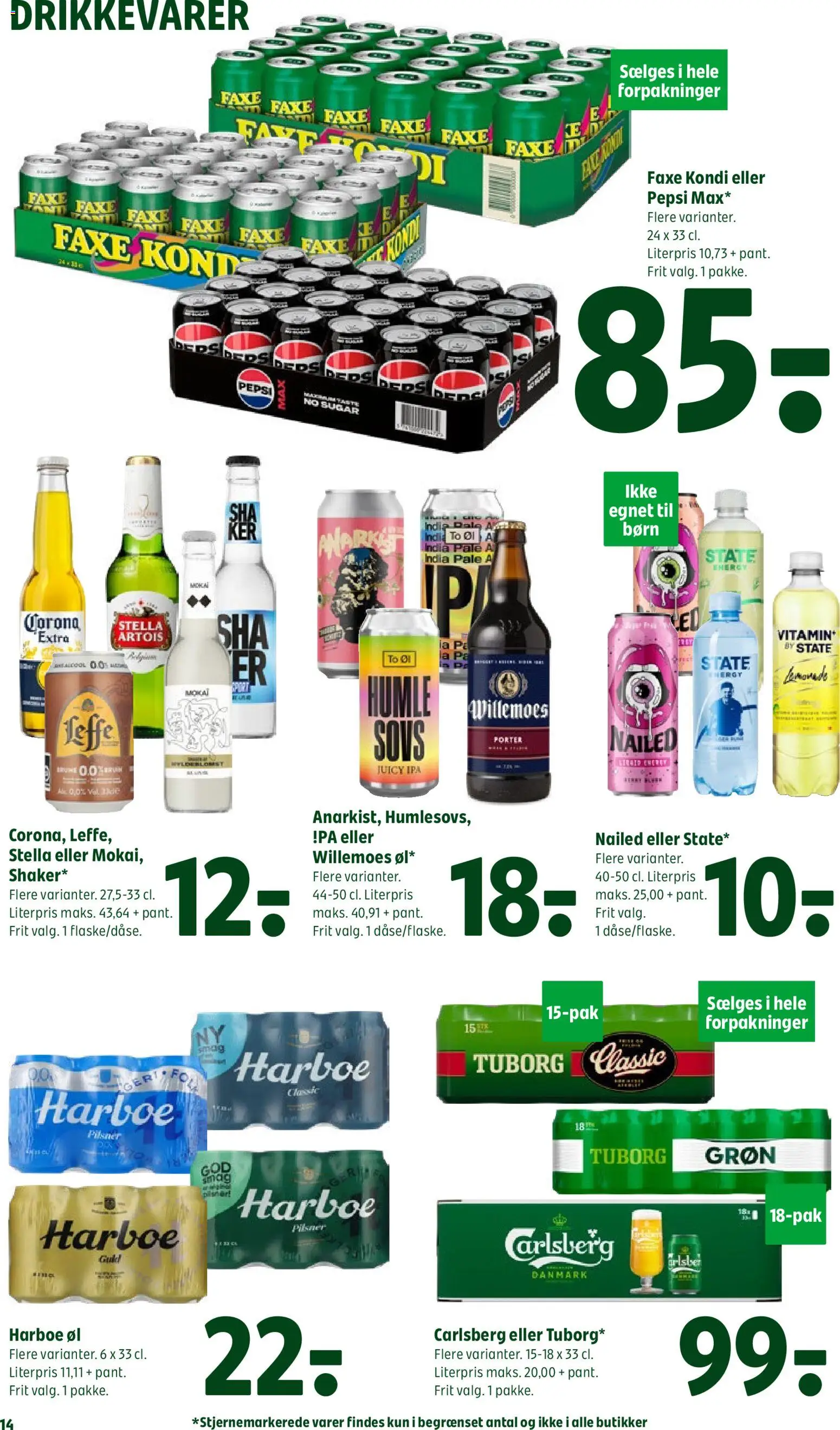 Coop 365 tilbudsavis – gyldig fra 16/07/2026 | Side: 18 | Produkter: Øl, Faxe Kondi, Pepsi