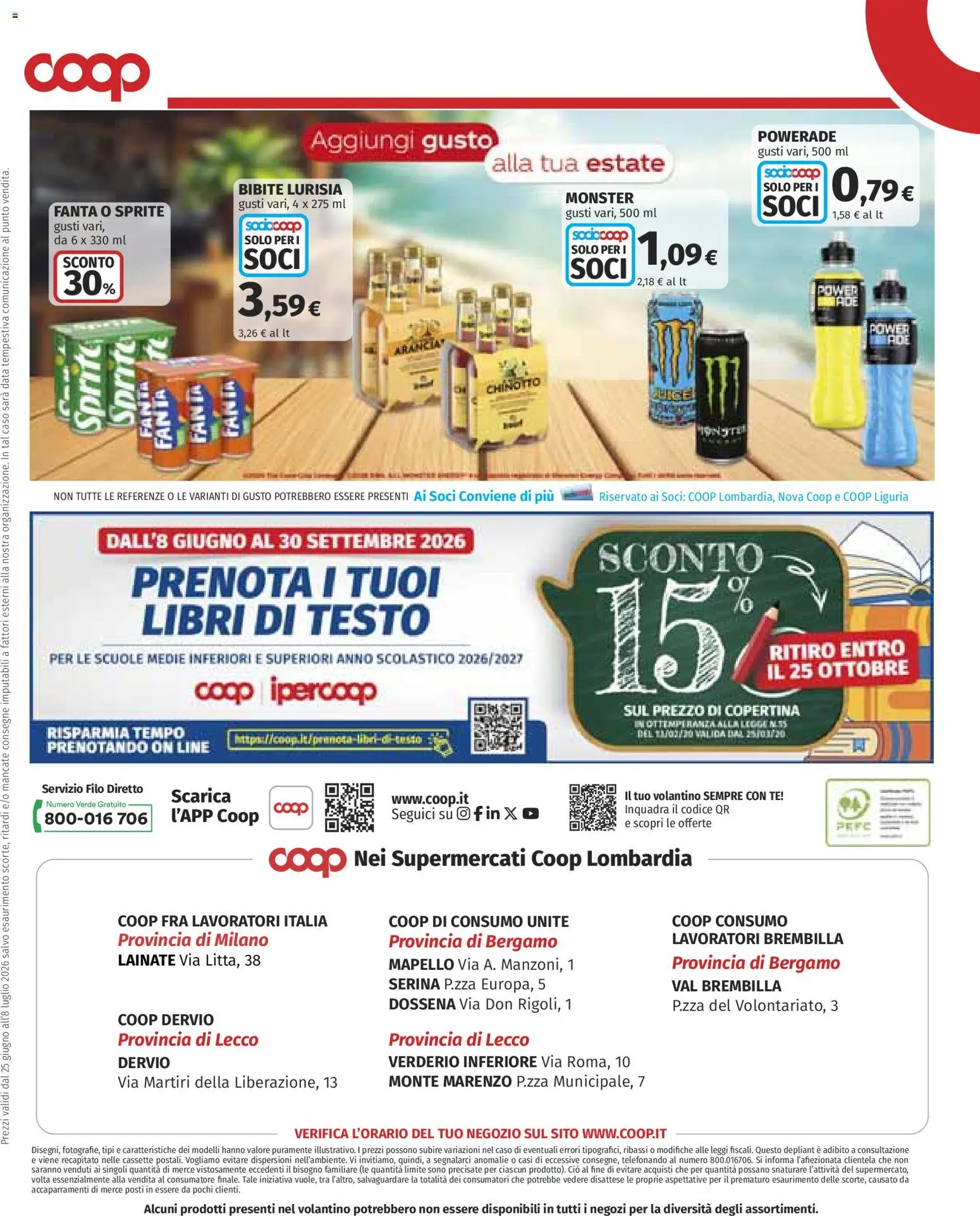 Volantino COOP del 25/06/2026 | Pagina: 9 | Prodotti: Tè, Data, Bibite, Fanta