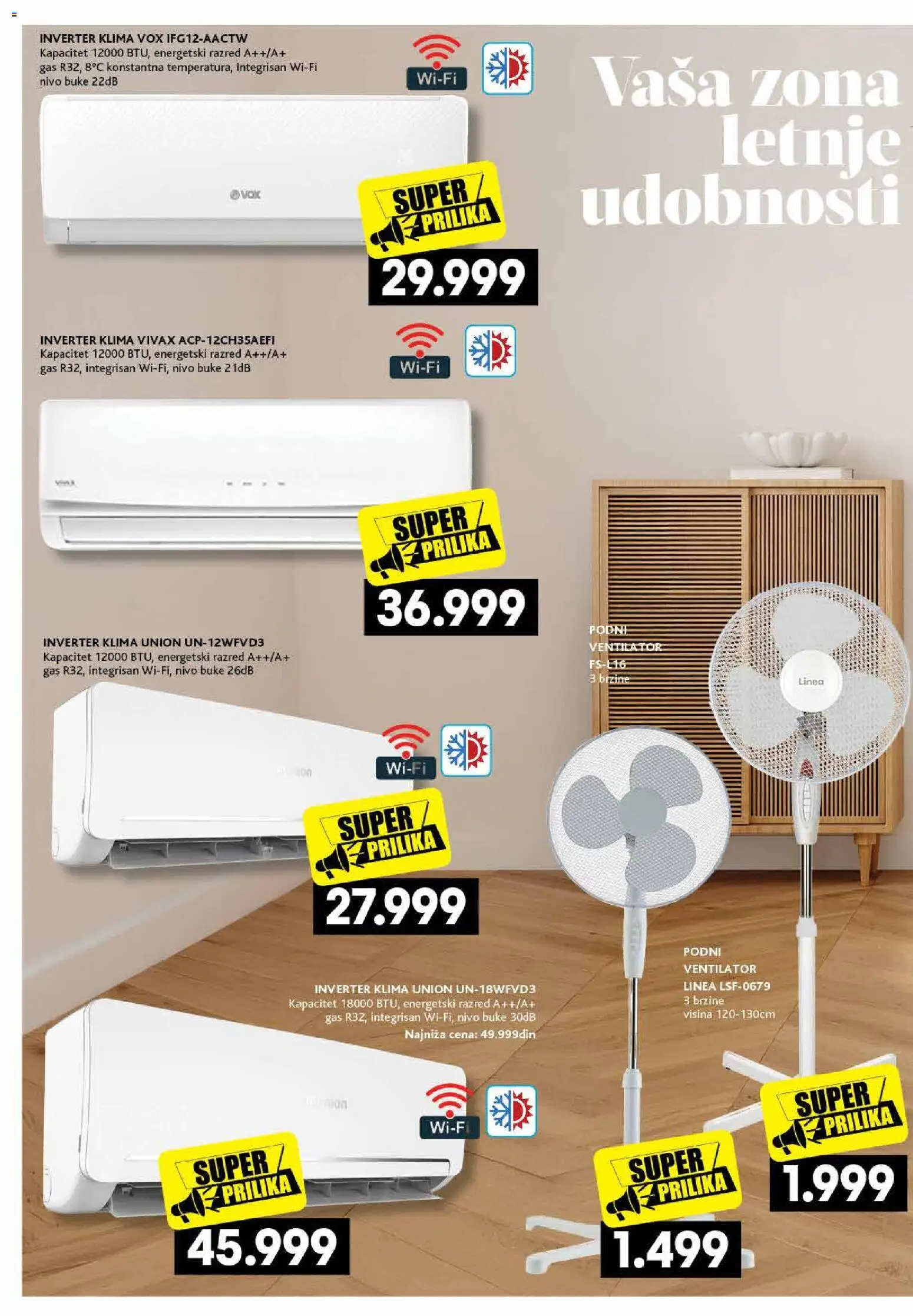 Idea katalog - važi od 02.07.2026 | Strana: 34 | Proizvode: Ventilator, Inverter klima, Klima