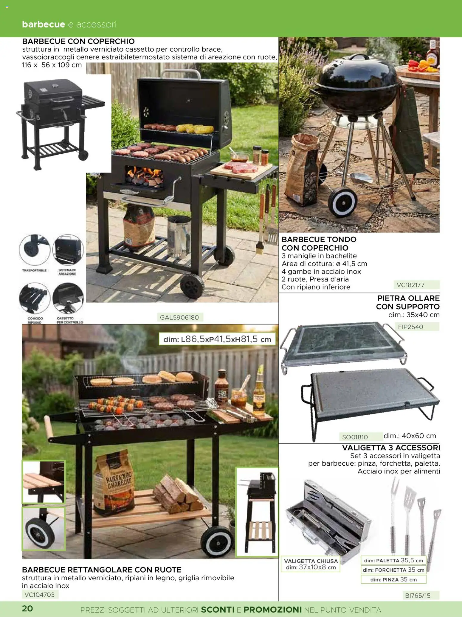 Volantino La Prealpina del 08.06.2026 | Pagina: 20 | Prodotti: Ripiano, Paletta, Barbecue, Griglia