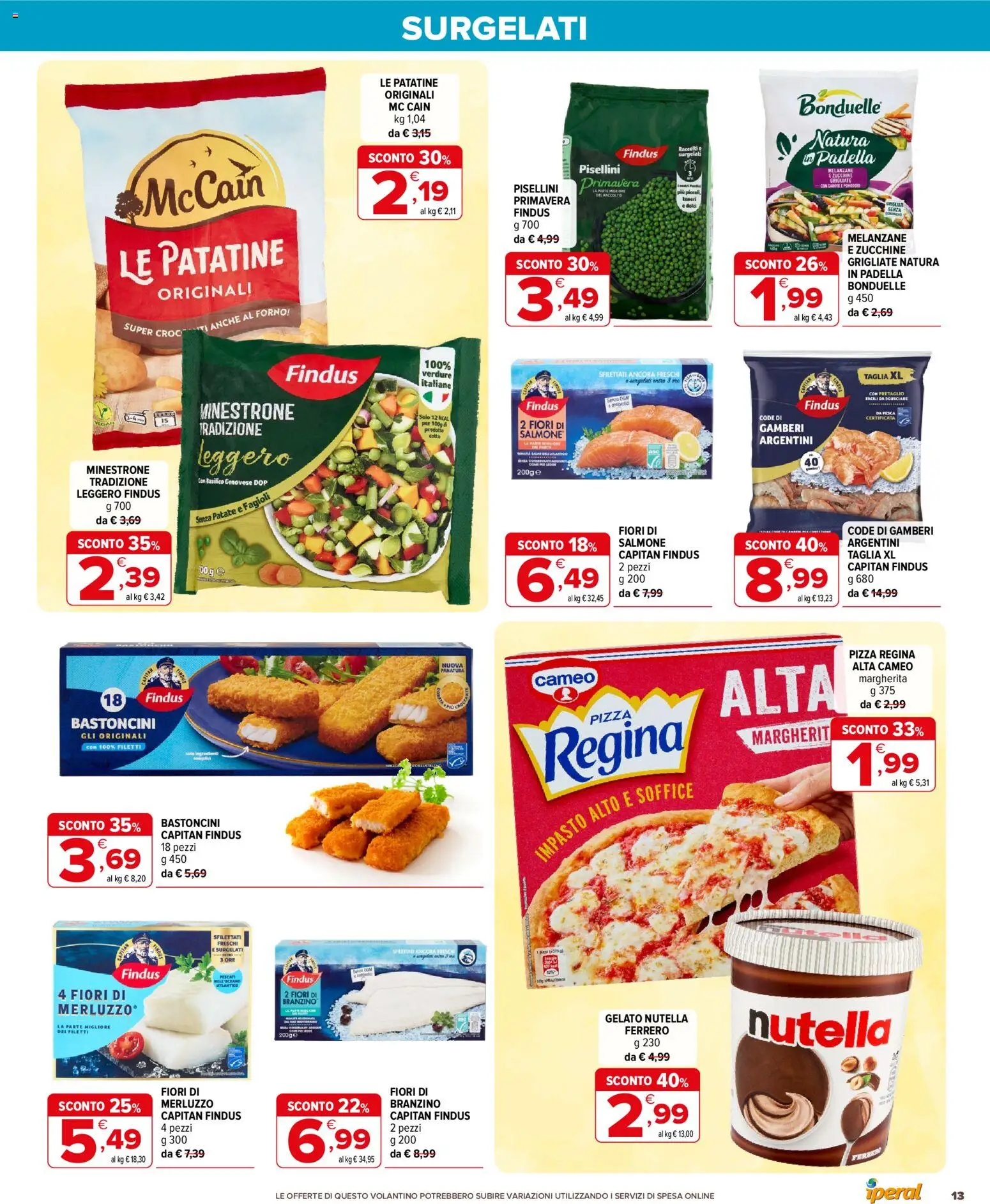 Volantino Iperal del 16/09/2026 | Pagina: 13 | Prodotti: Minestrone, Gelato, Fagioli, Fiori