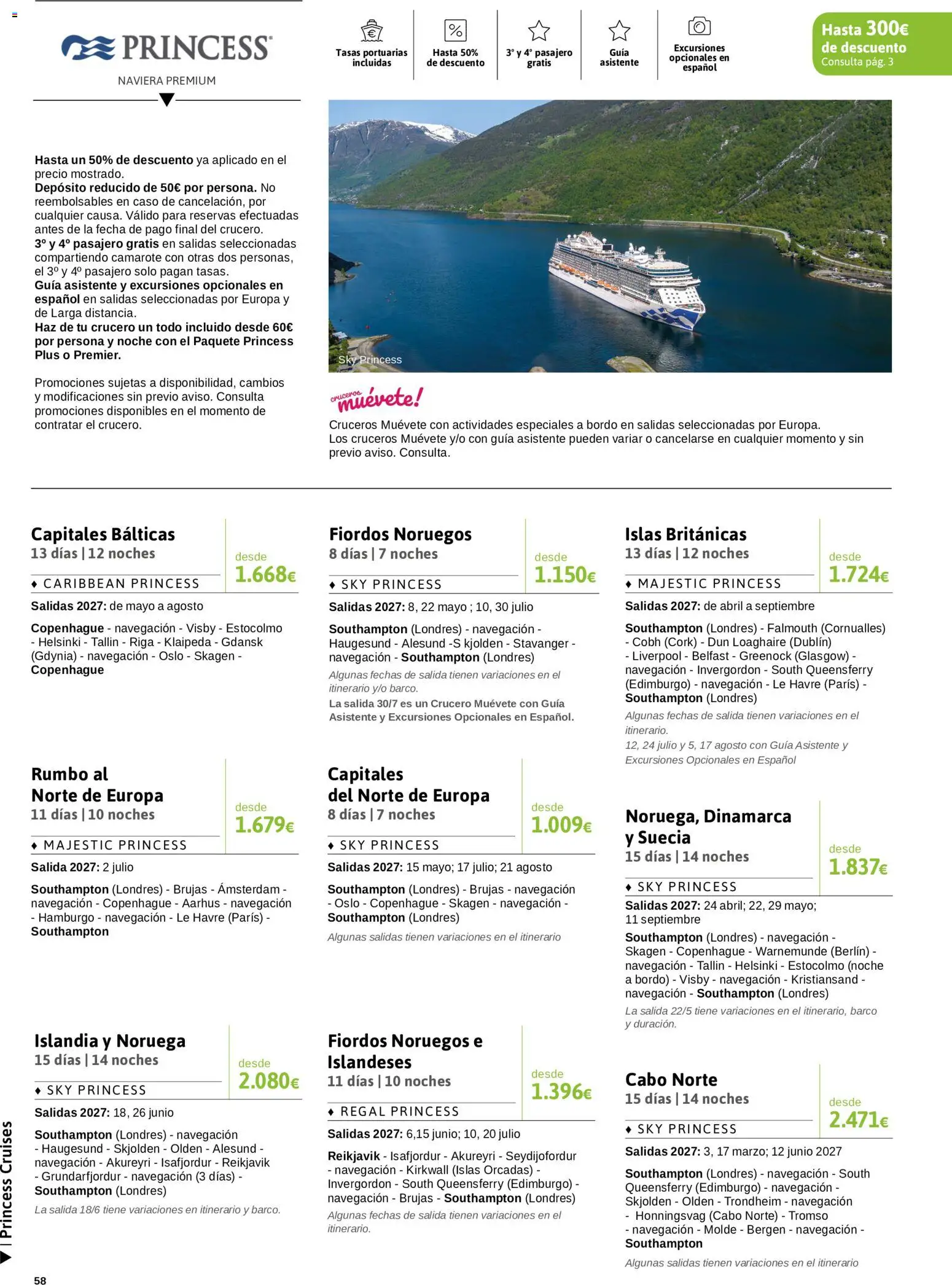 Viajes El Corte Inglés Crucero fantástico │ válido desde el 14/09/2026 | Página: 58 | Productos: Navegación