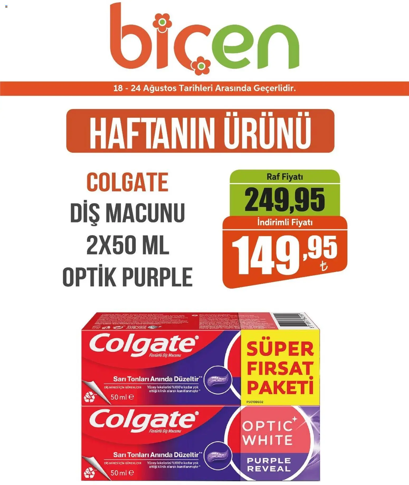 Biçen Market - Haftanın Ürünü - 18 Ağustos 2026 tarihinden itibaren geçerlidir | Sayfa: 1