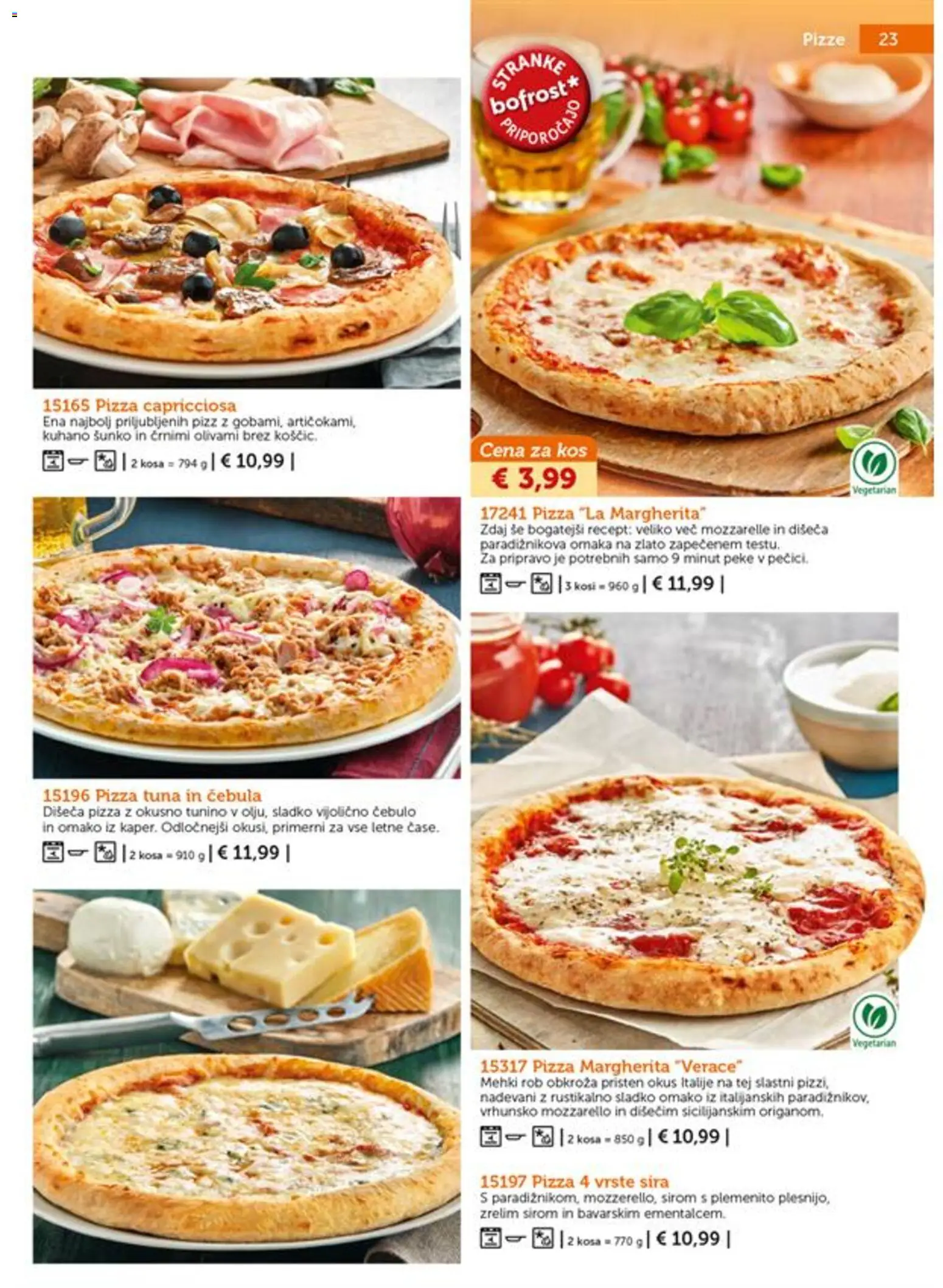 Novi Bofrost katalog ponudbe – veljaven od 01.07.2026 | Stran: 23 | Izdelki: Tuna, Kos, Cebula, Omaka