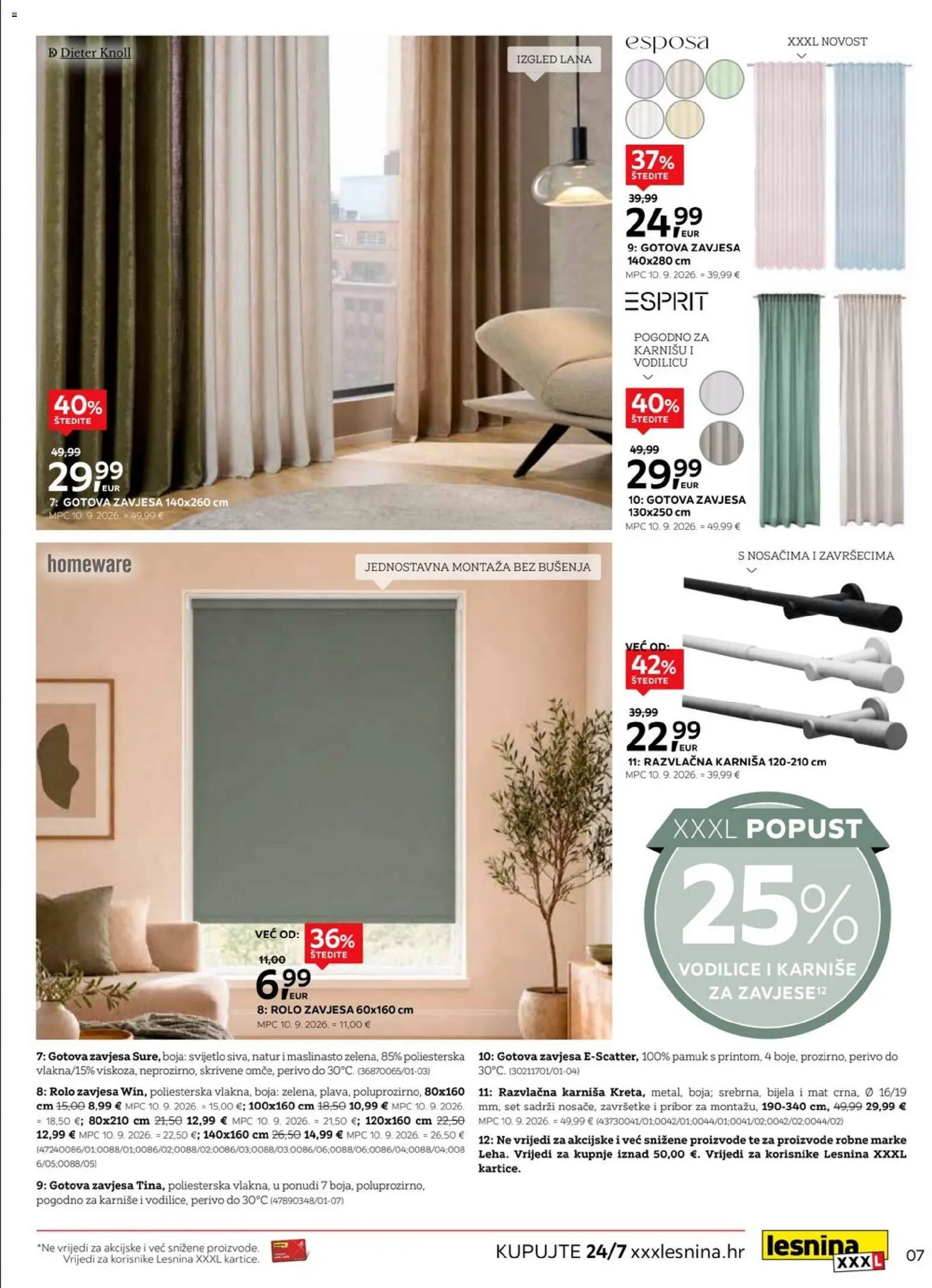 Lesnina katalog | vrijedi od 29.09.2026 | Stranica: 6 | Proizvodi: Rolo zavjesa, Zavjesa