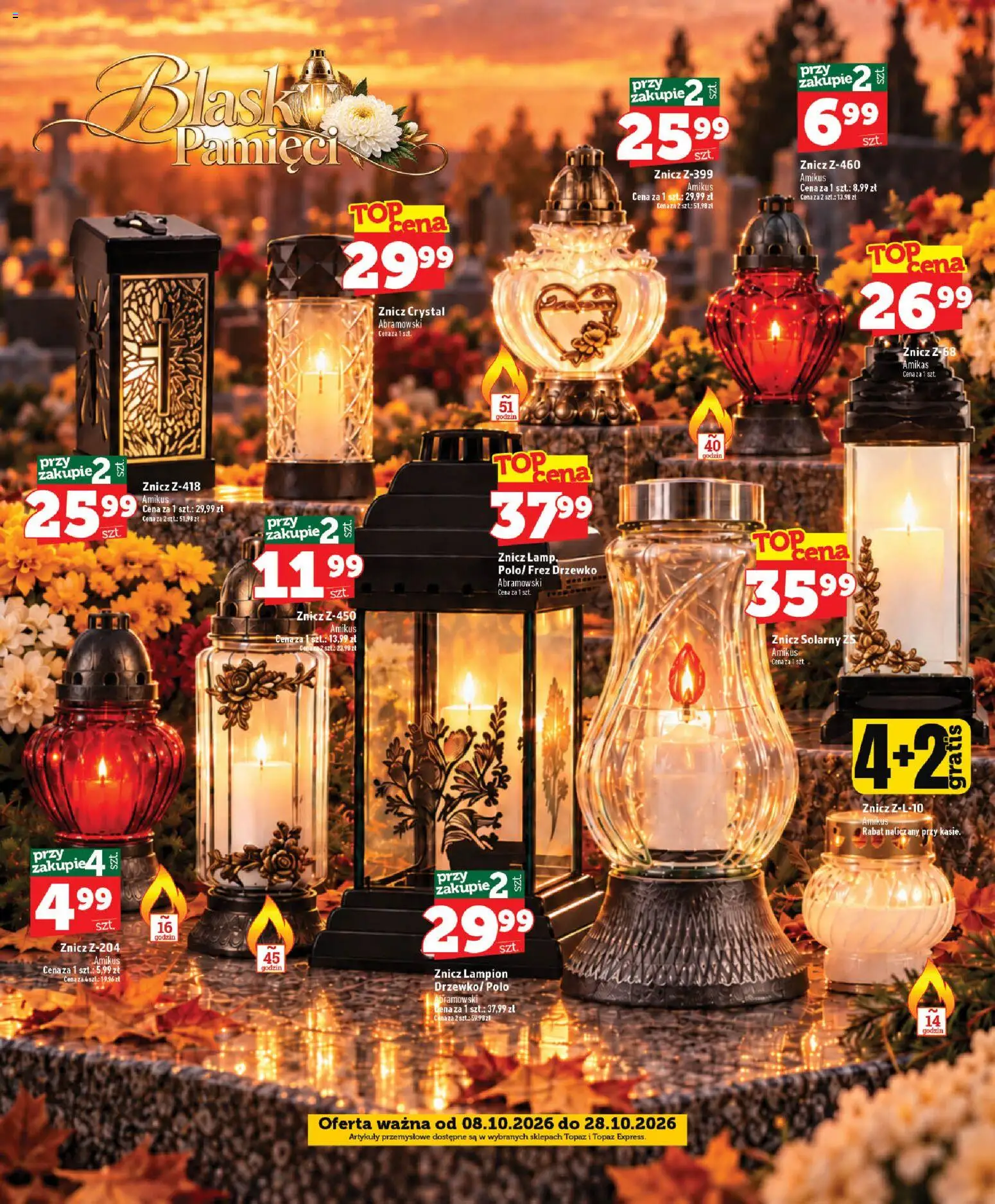 Topaz gazetka - MAZ od 08.10.2026 | Strona: 3 | Produkty: Artykuły przemysłowe, Lampion