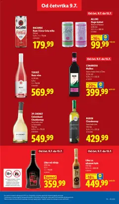 BACARDI Rum i Coca-Cola miks, 5% Vol., 0,25 l; 1 l = 719.96 - pregled Lidl kataloga - važi od 09.07.2026 | Strana: 35