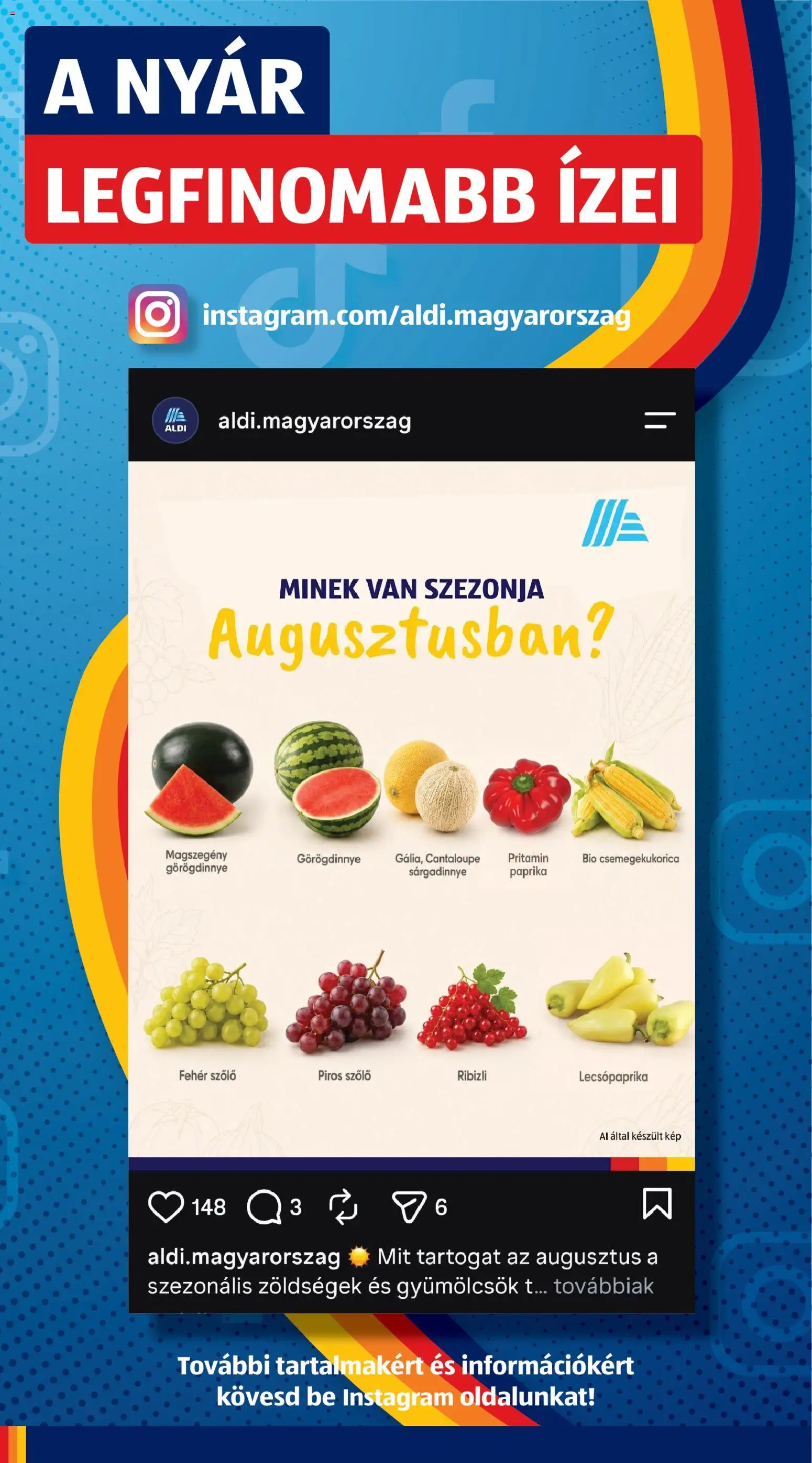 Aldi akciós ujság - amely érvényes a következő dátumtól: 2026.08.13. | Oldal: 8 | Termékek: Szőlő, Csemegekukorica, Paprika, Sárgadinnye