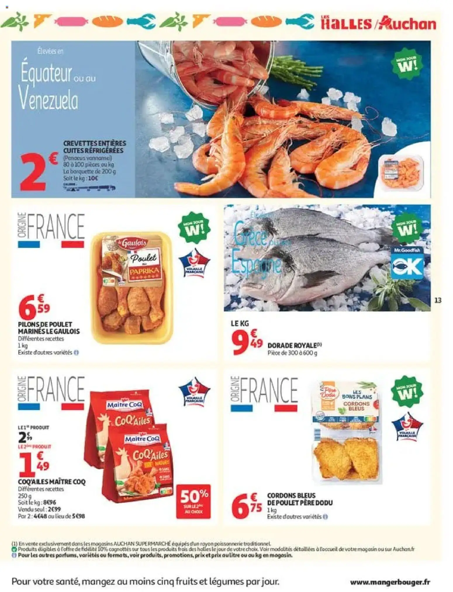 {H1} | Page: 13 | Produits: Paprika, Poissonnerie, Crevettes, Dorade royale