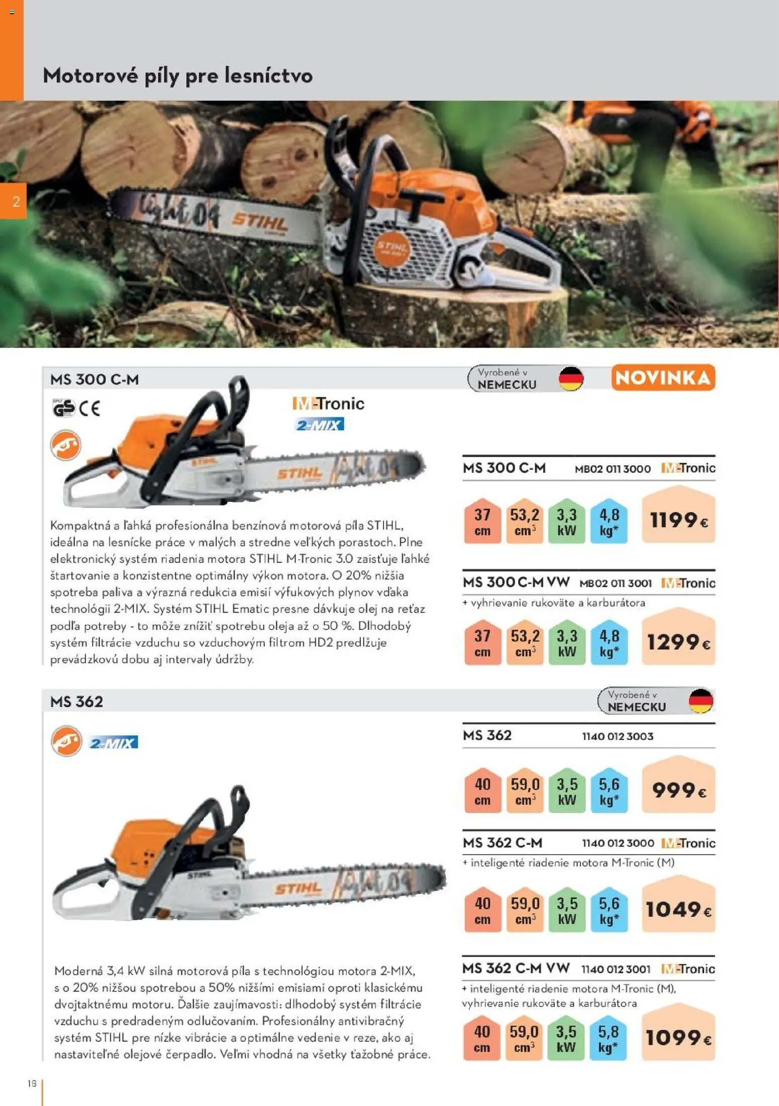 Nové STIHL akcie – leták je platný od 19.08.2026 | Strana: 18 | Produkty: Motorová píla, Píla