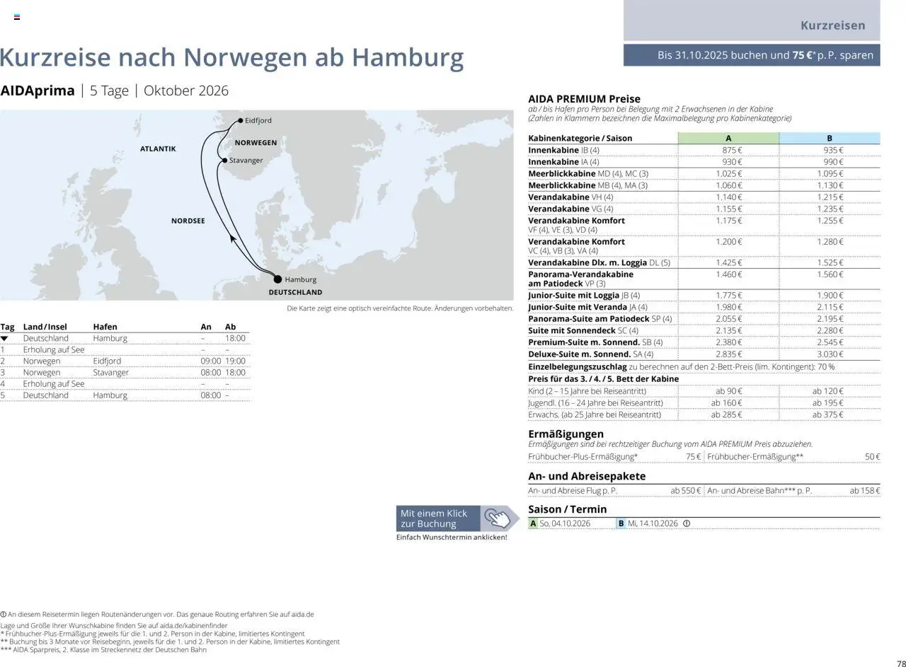 Aida Sommer 2026 – gültig ab 01.03.2026 | Seite: 78 | Produkte: Bett