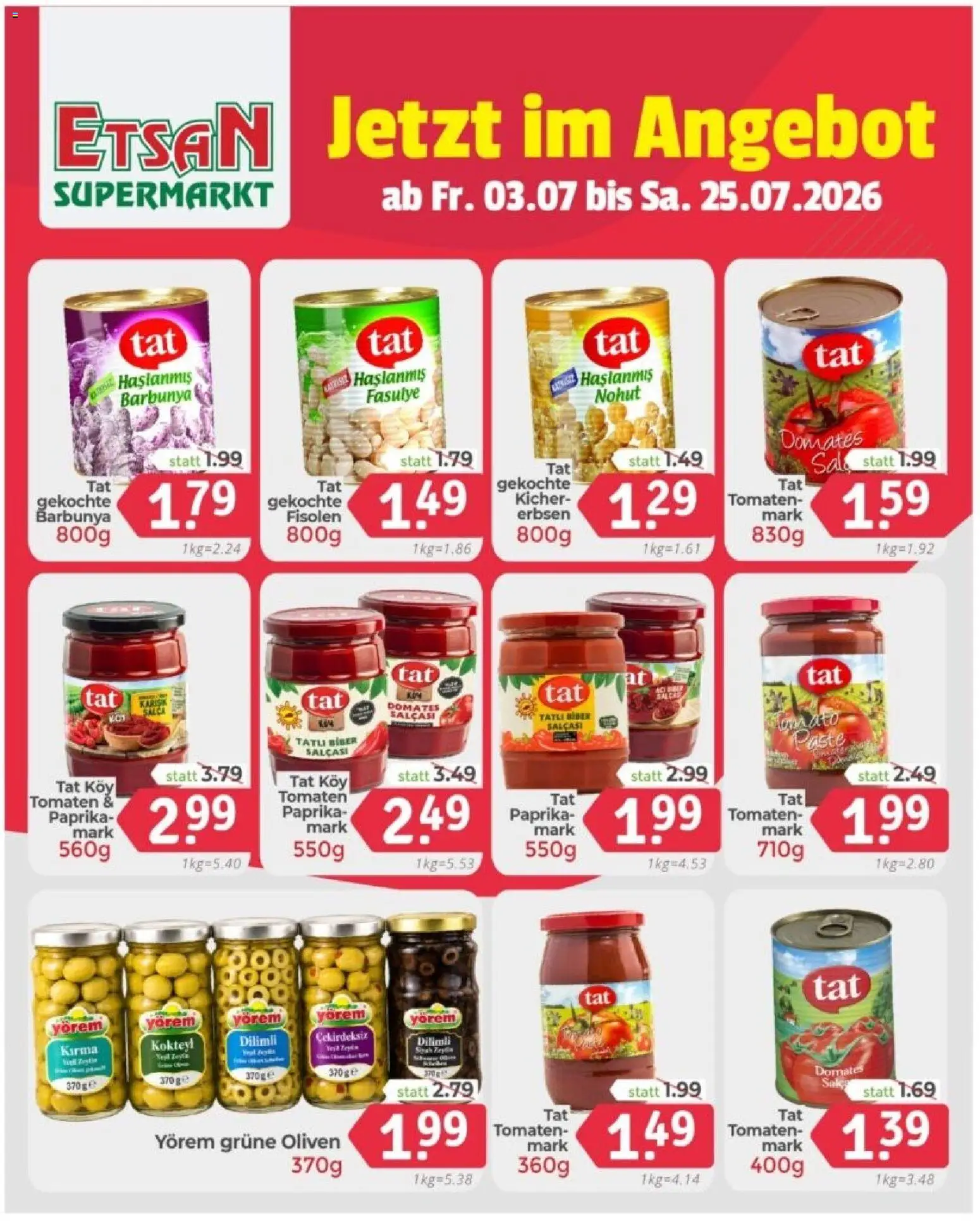 ETSAN - Obst und Gemüse gültig ab 17.07.2026 | Seite: 6 | Produkte: Erbsen, Szeder, Tomaten