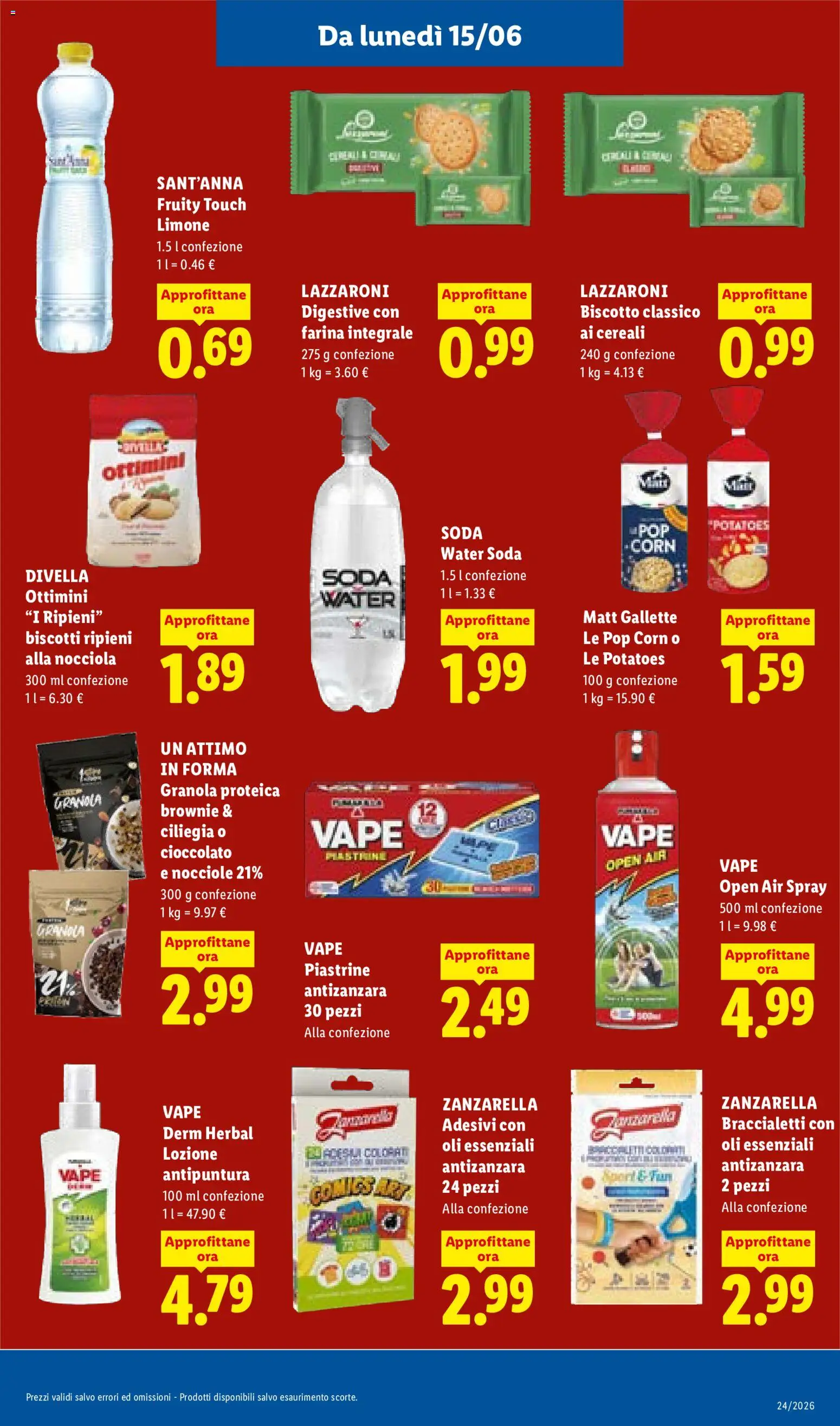 Volantino Lidl del 11.06.2026 | Pagina: 45 | Prodotti: Cioccolato, Biscotti, Limone, Gallette