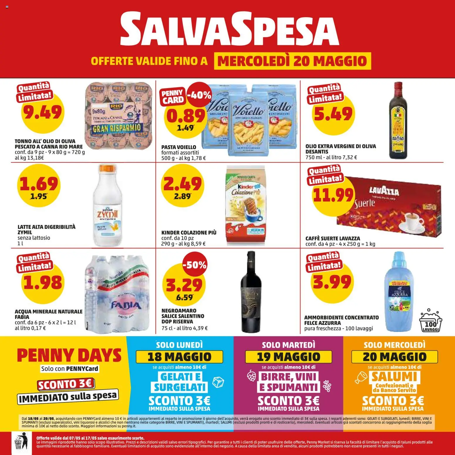 Volantino PENNY del 07.05.2026 | Pagina: 20 | Prodotti: Caffè, Acqua, Olio, Lavazza