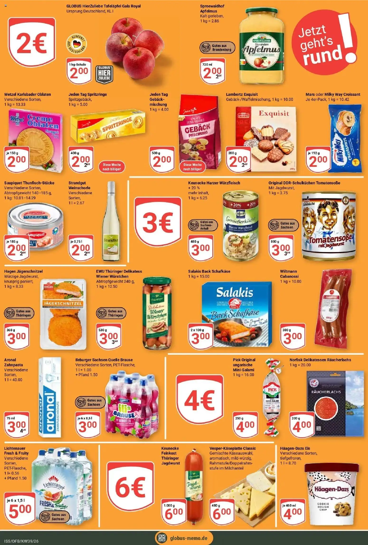 Globus Prospekt Isserstedt (ab 21.09.2026) » Angebote online | Seite: 26 | Produkte: Wiener wurstchen, Creme, Räucherlachs, Salat