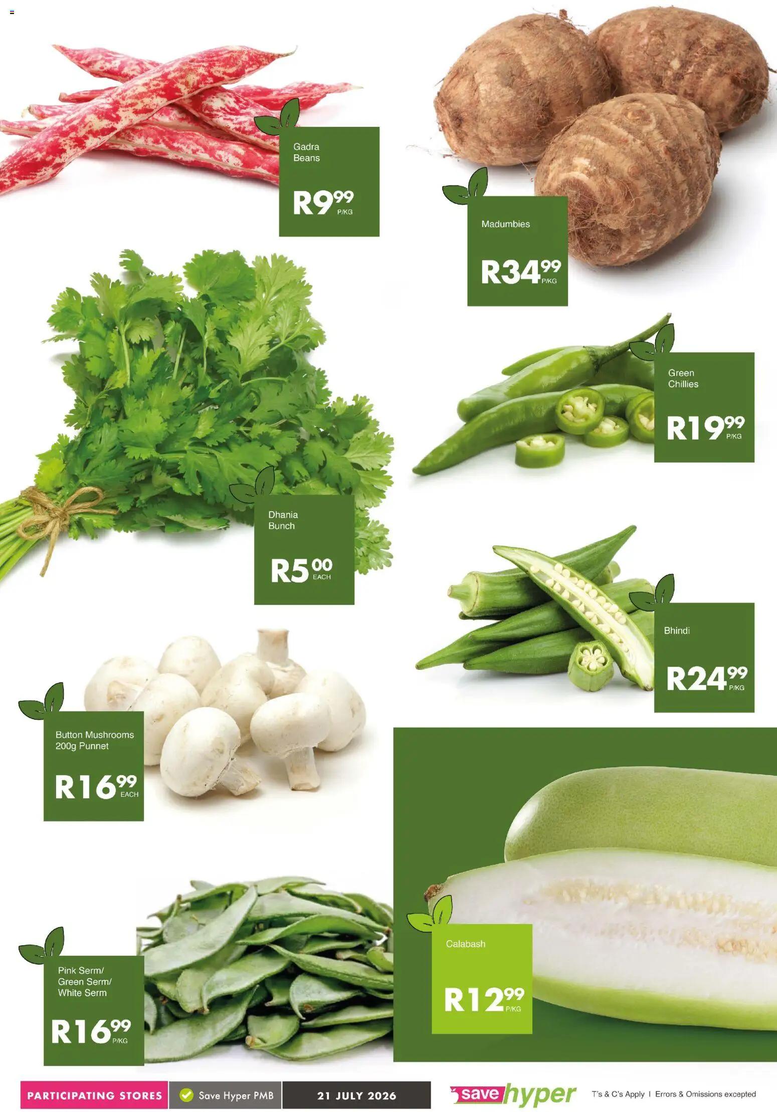 New Save catalogue – valid from 21/07/2026 | Page: 4 | Products: Mushrooms, Beans