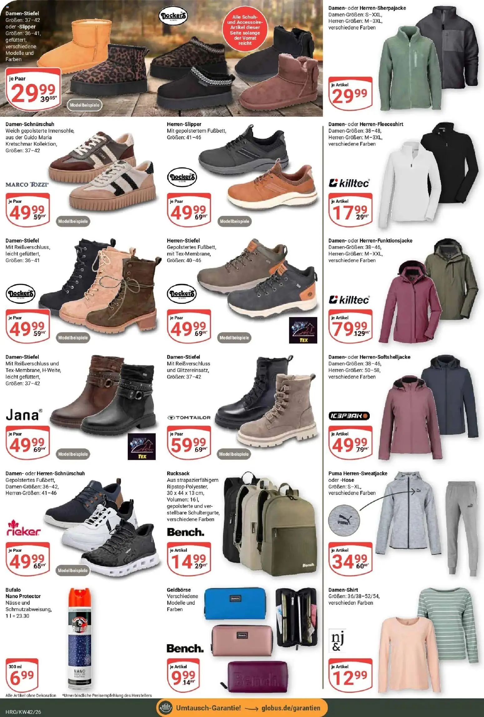 Globus Prospekt Rostock (ab 12.10.2026) » Angebote online | Seite: 26 | Produkte: Hose, Rucksack