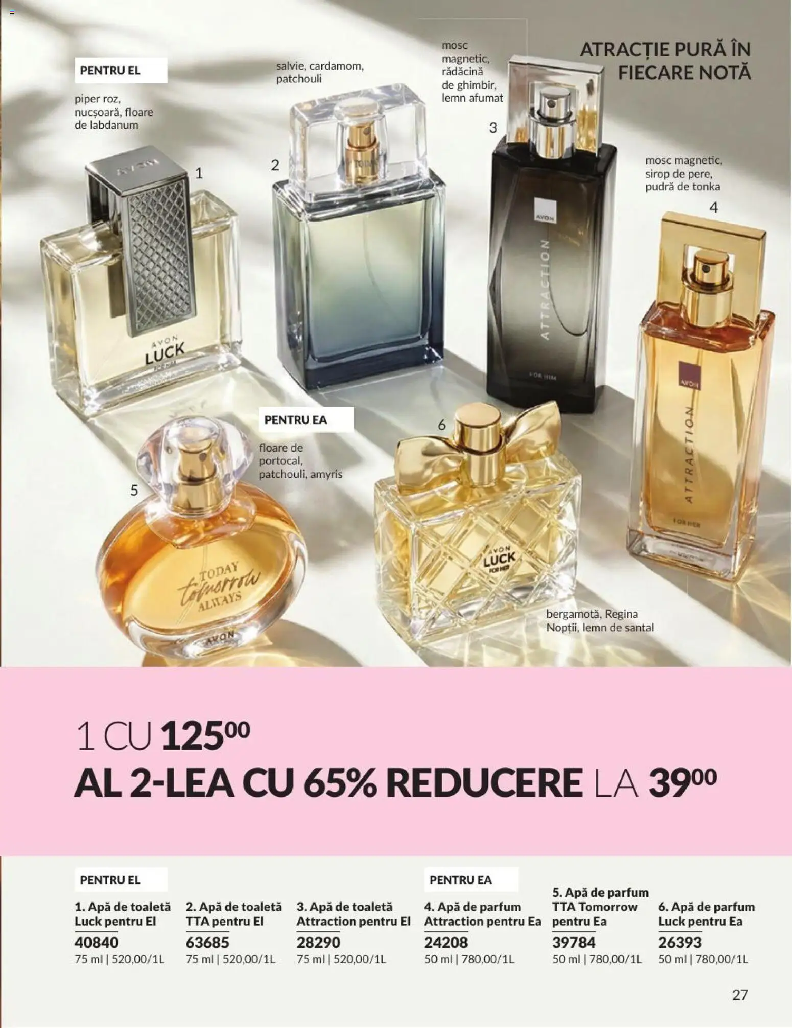 Noul catalog Avon – valabil de la 01.08.2026 | Pagină: 27 | Produse: Apă de parfum, Toaletă, Apă, Piper