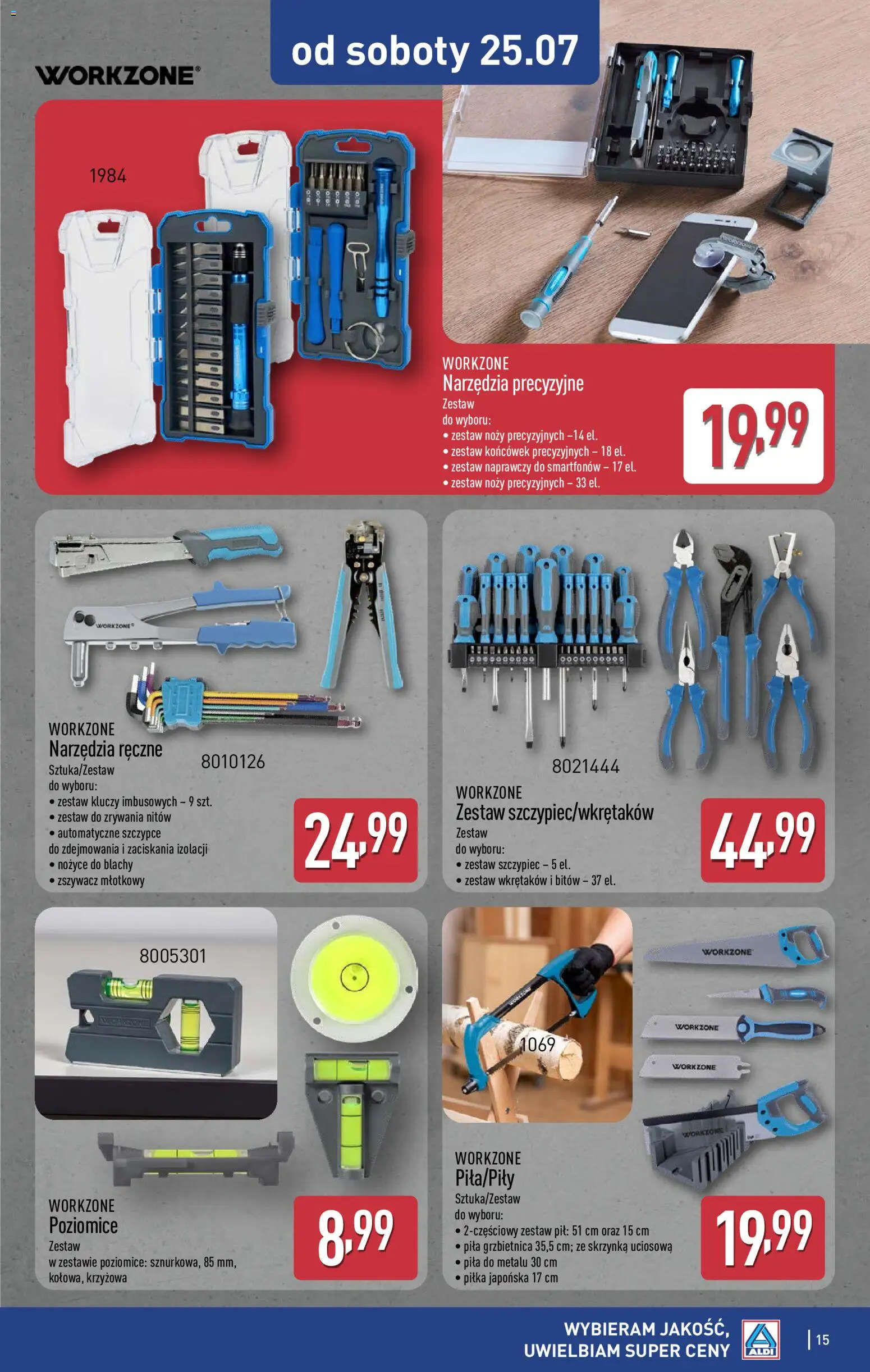 Aldi Polsko leták - Ostatnie sztuki w wybranych sklepach od 22.07.2026 | Strana: 15 | Produkty: Pila