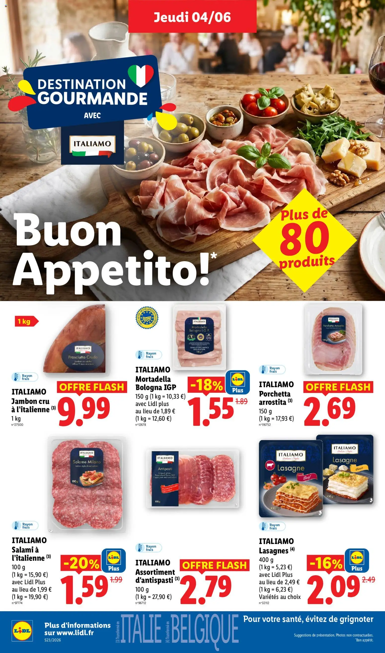 {H1} | Page: 18 | Produits: Jambon Cru, Lasagnes, Salami, Jambon
