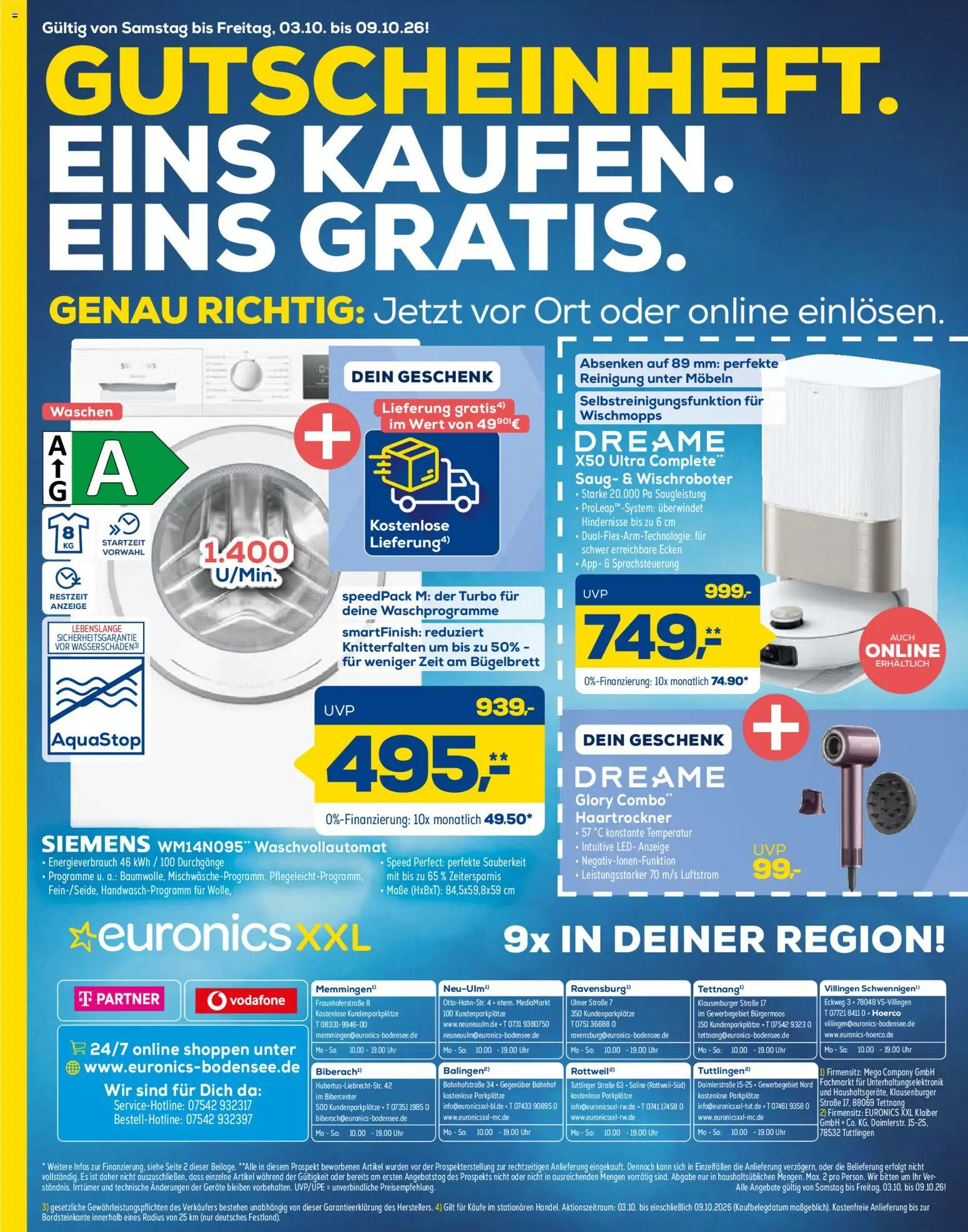 Euronics Prospekt – gültig ab 03.10.2026 | Seite: 12 | Produkte: Siemens, Haartrockner, Uhr