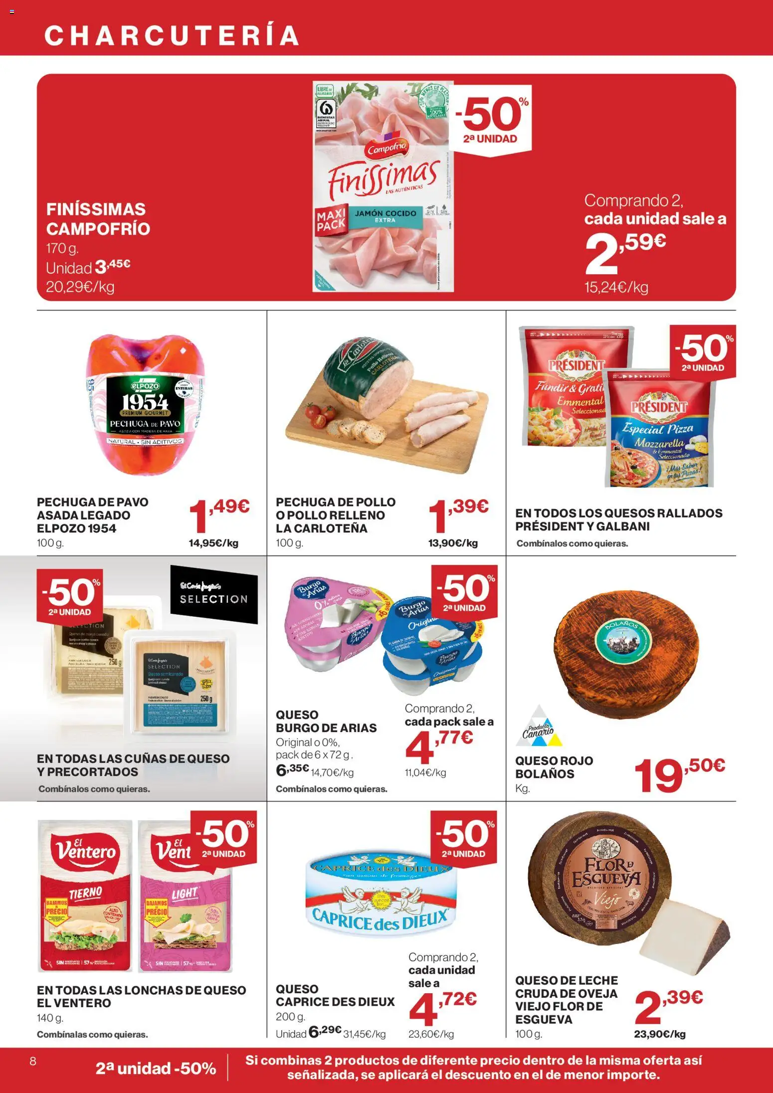 Supercor Canarias │ válido desde el 16/07/2026 | Página: 8 | Productos: Leche, Queso, Jamón, Jamón cocido