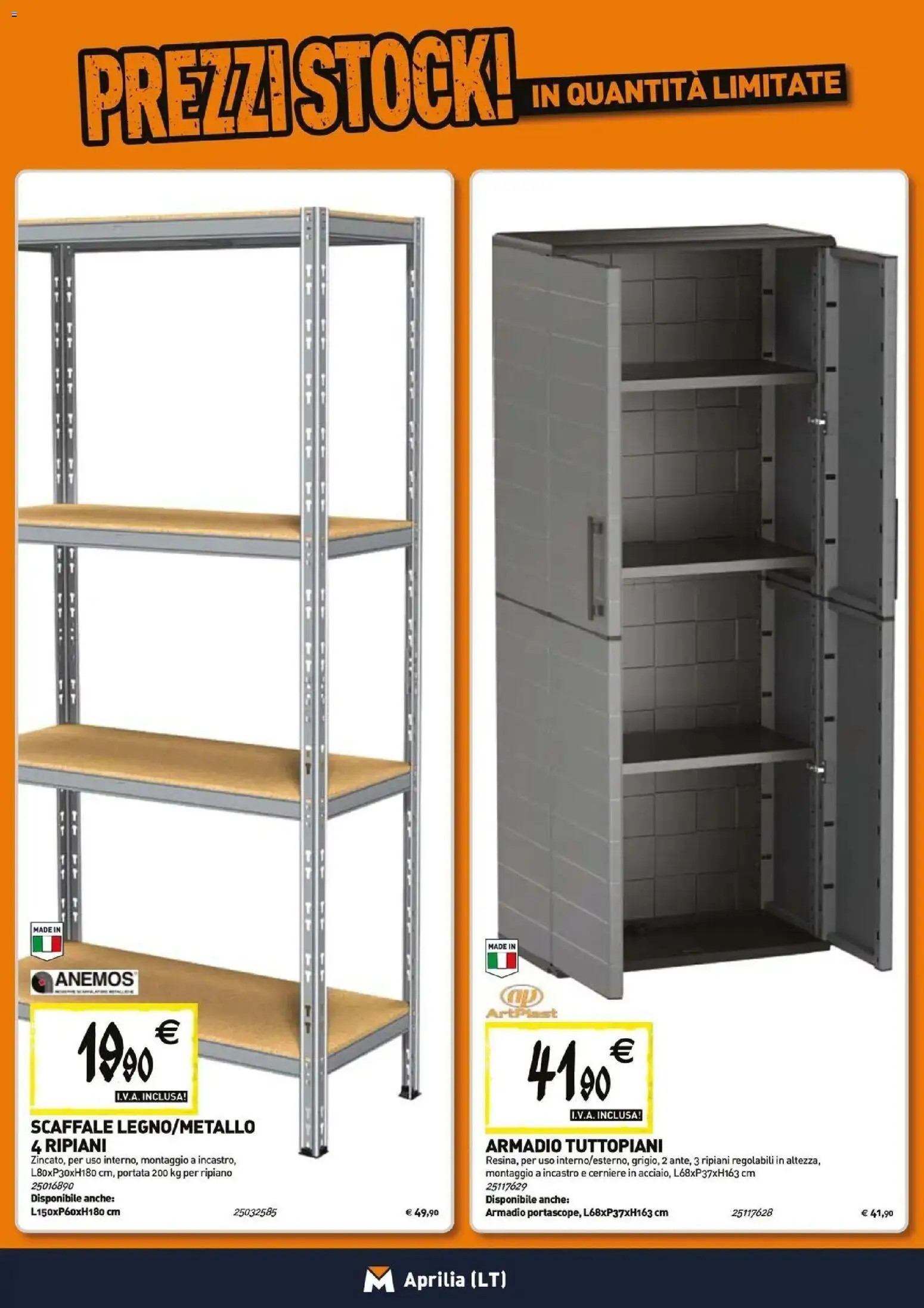 Nuovo TECNOMAT catalogo Aprilia dal 27/08/2026 > offerte anteprima 🛍️ | Pagina: 17 | Prodotti: Ripiano, Scaffale, Armadio