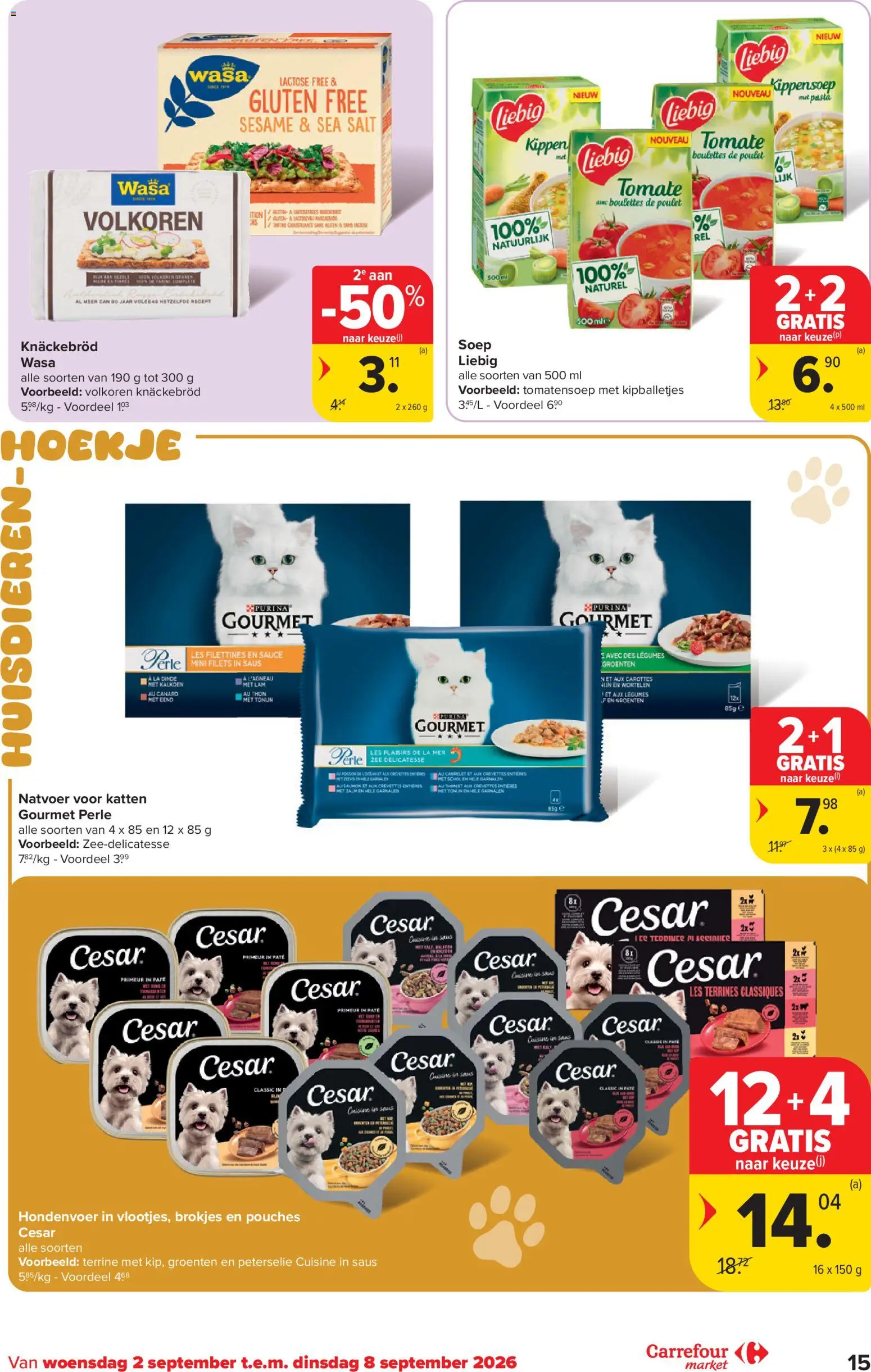 {H1} | Pagina: 15 | Producten: Hondenvoer, Pasta, Kippen, Saus