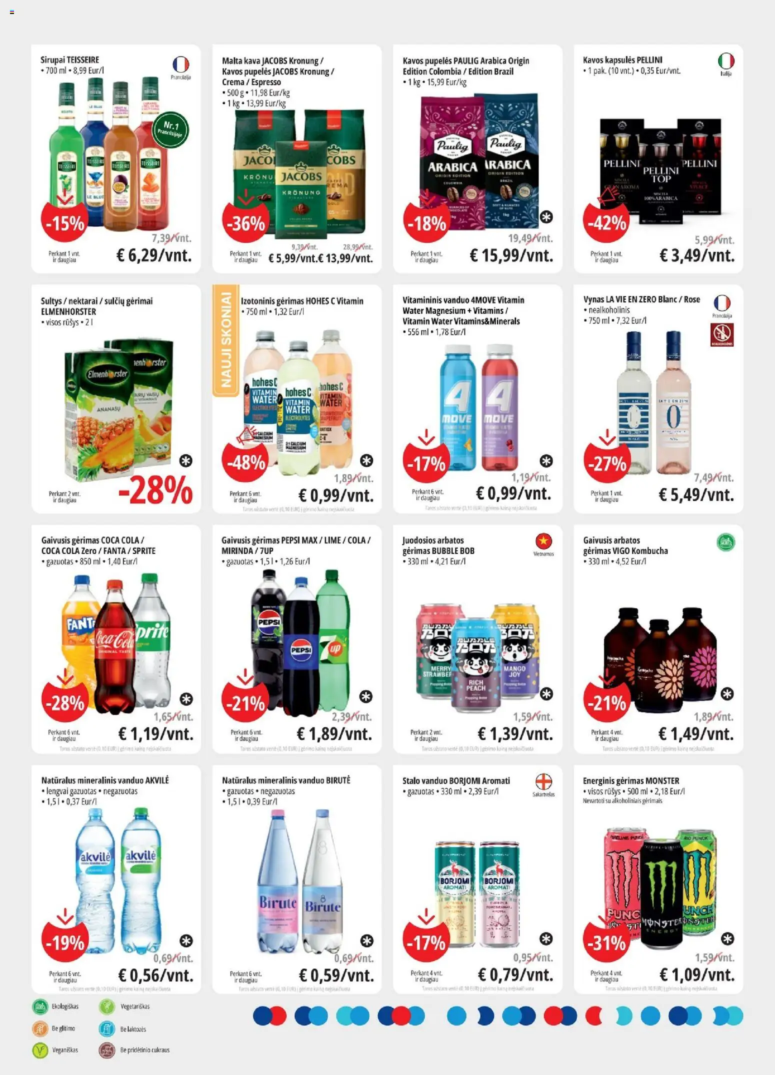ePromo akcijos nuo 2026.06.30 | Puslapis: 10 | Prekių: Gaivusis gėrimas, Kava, Vynas, Mineralinis vanduo