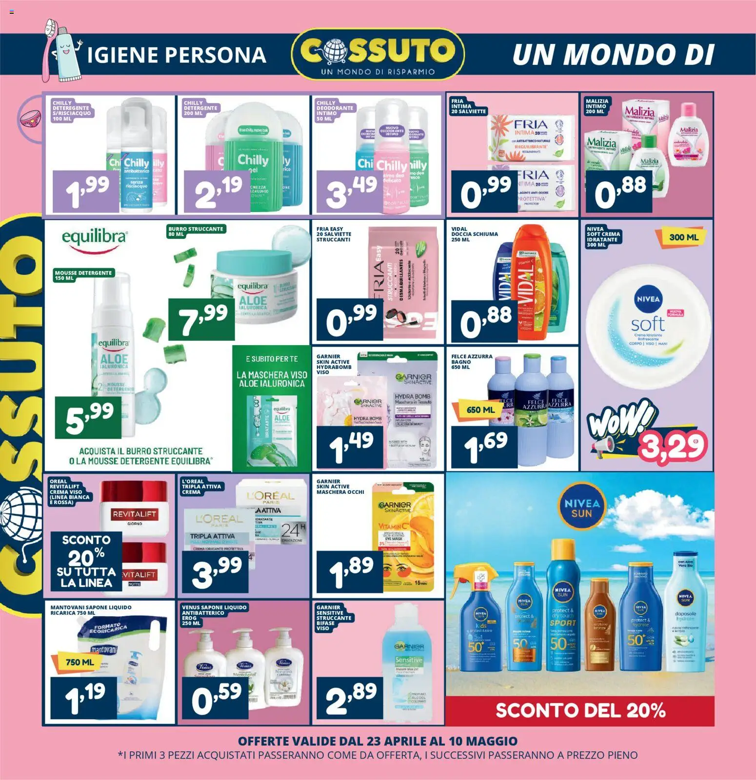 Volantino Cossuto del 23.04.2026 | Pagina: 4 | Prodotti: Maschera, Maschera viso, Burro, Bagno