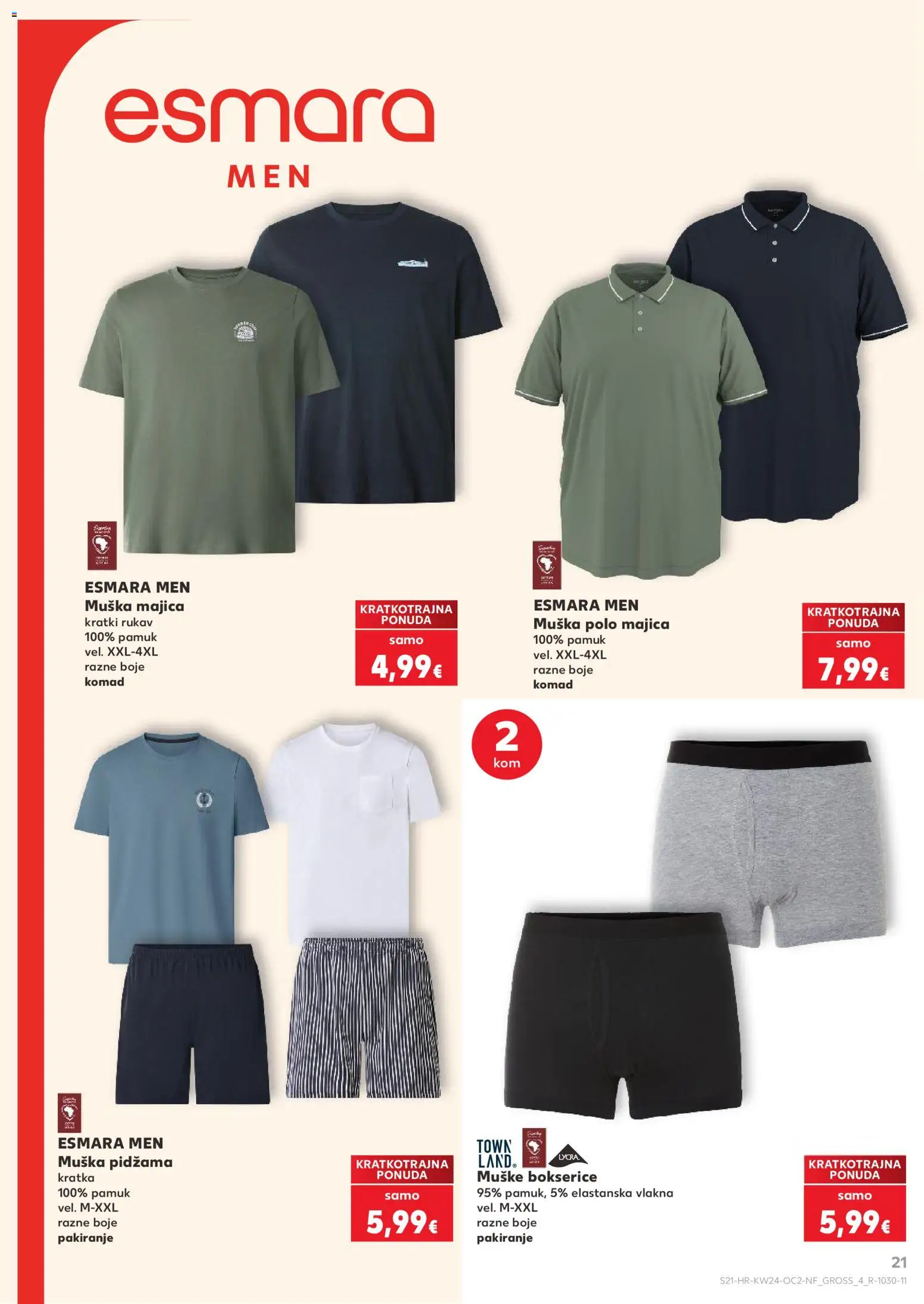 Kaufland katalog | vrijedi od 10.06.2026 | Stranica: 21 | Proizvodi: Majica, Pidžama, Bokserice