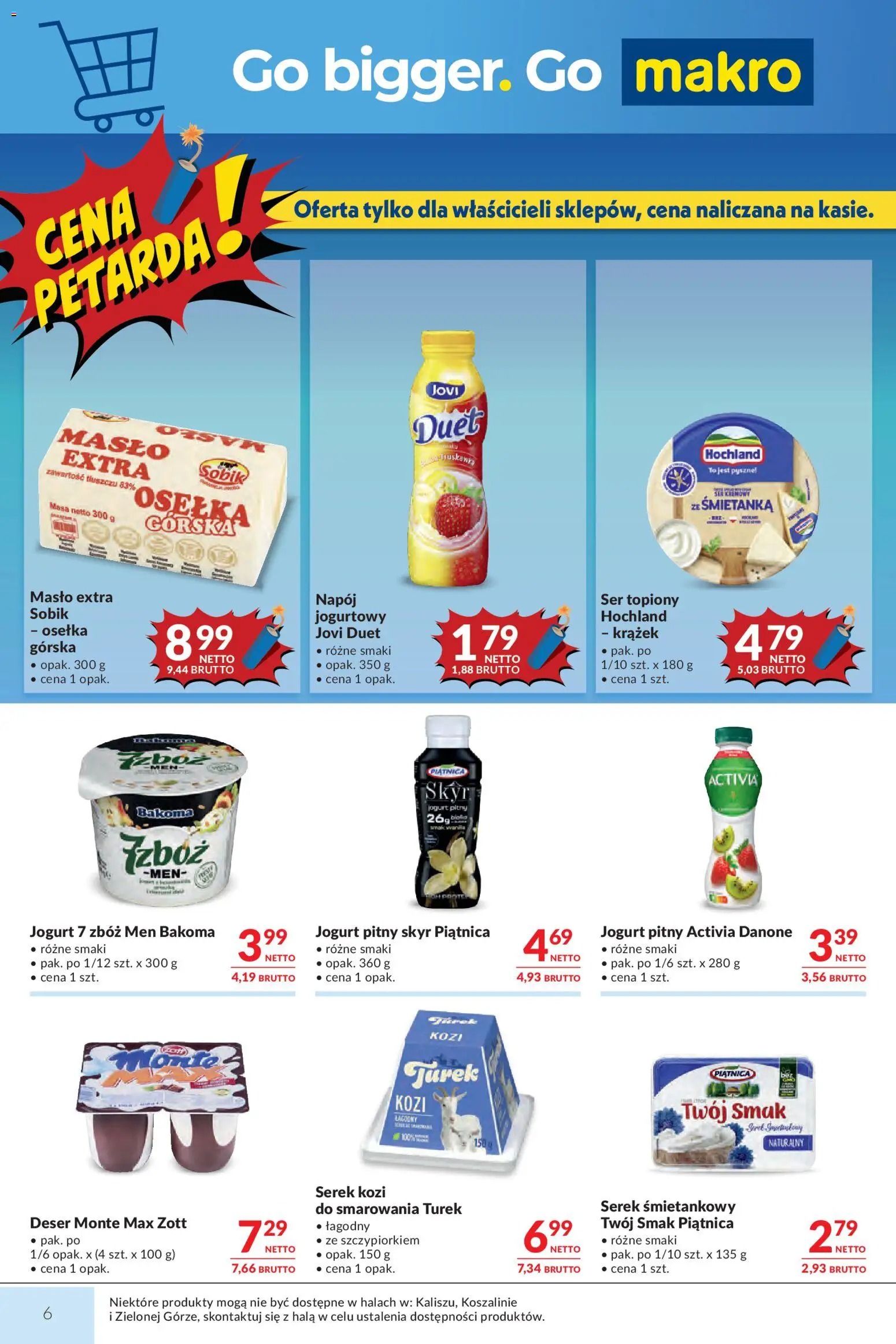 Makro gazetka od 12.05.2026 | Strona: 6 | Produkty: Serek, Masło, Ser, Jogurt