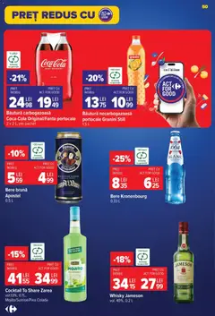 Ofertele Carrefour valabile de la 24.06.2026 | Pagină: 50 | Produse: Lime, Bere, Portocale, Whiskey