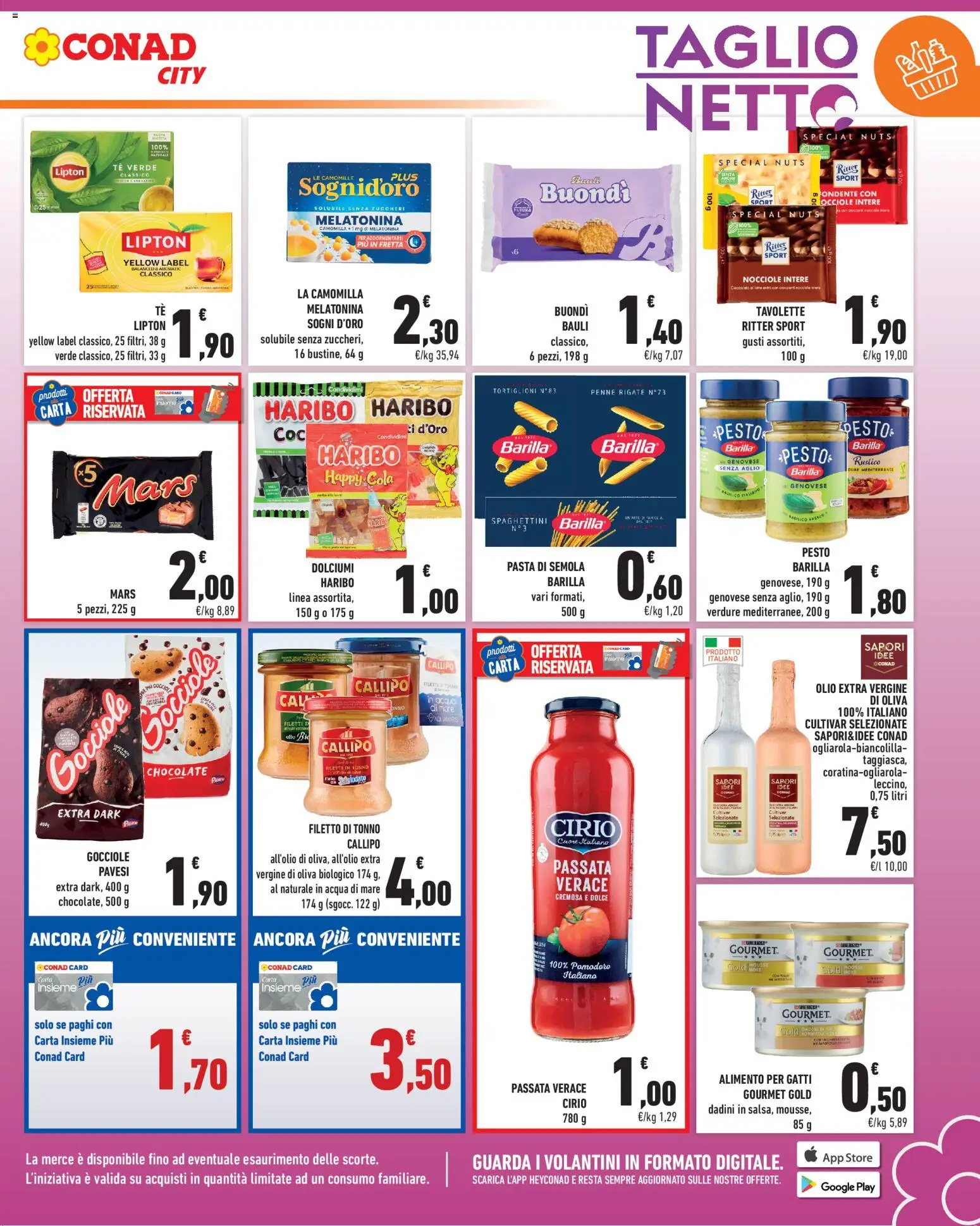 Volantino Conad del 02/10/2026 | Pagina: 3 | Prodotti: Barilla, Tonno, Semola, Tè verde