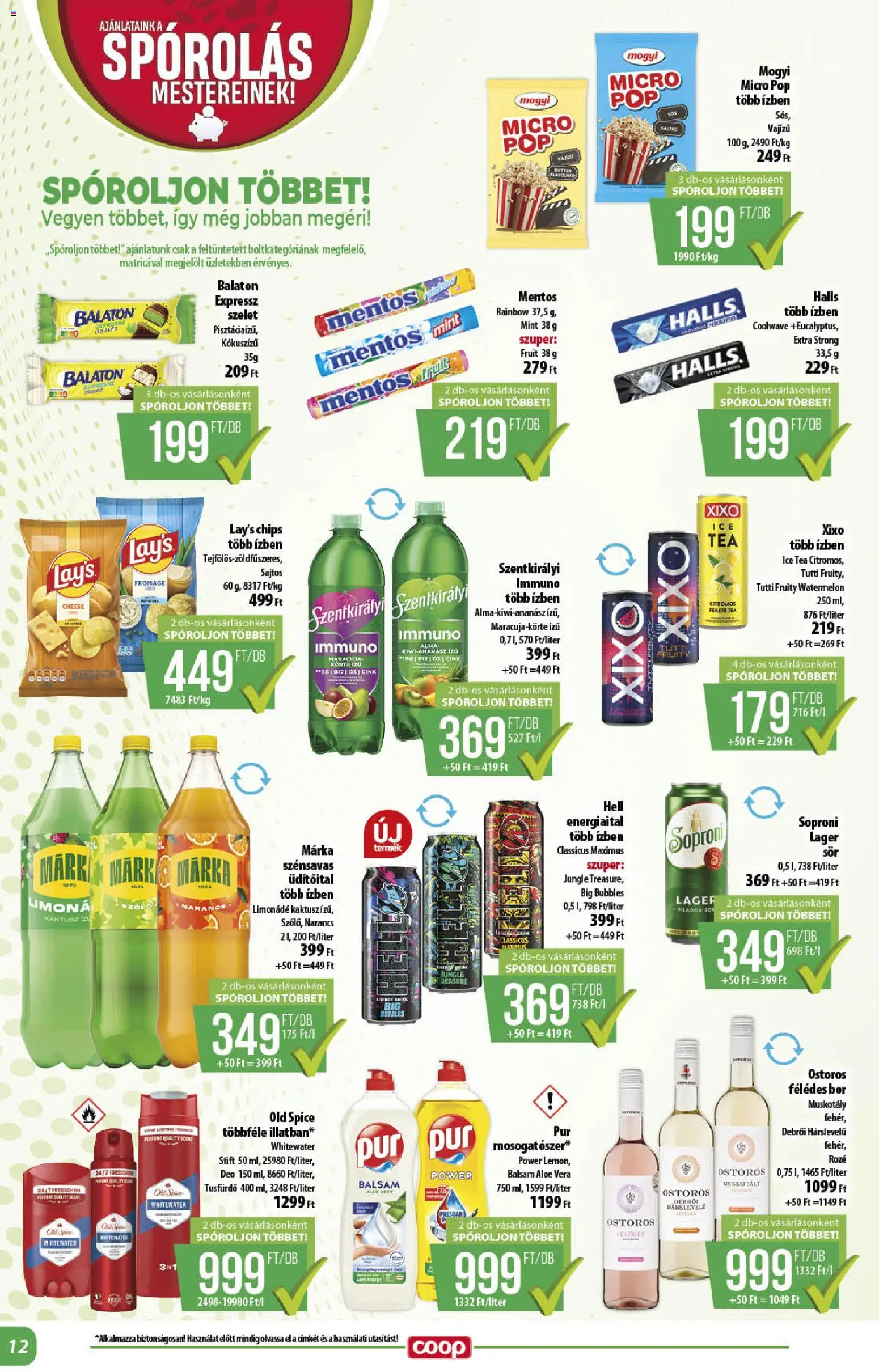 COOP akciós ujság - amely érvényes a következő dátumtól: 2026.09.24. | Oldal: 12 | Termékek: Aloe vera, XIXO, Alma, Mosogatószer