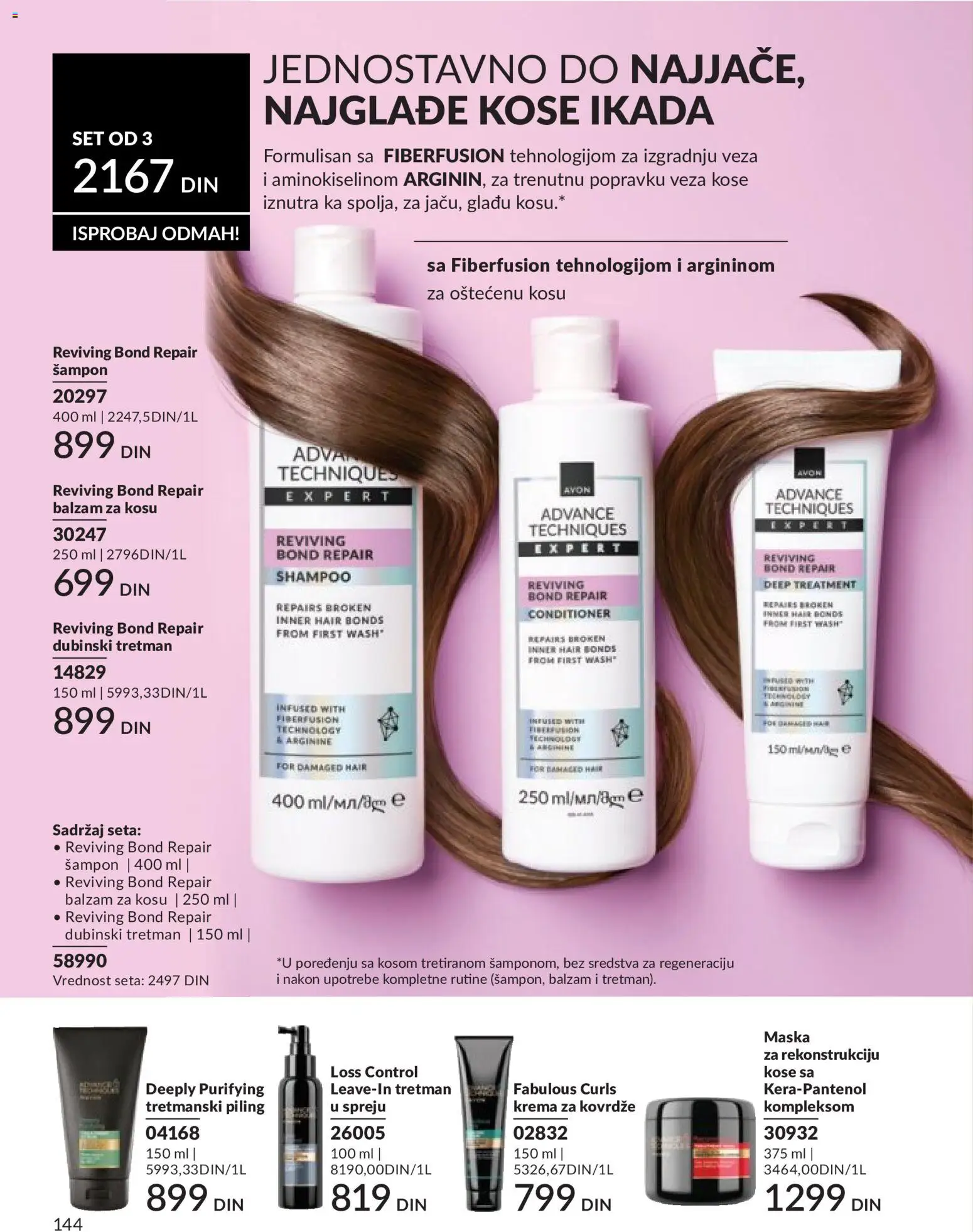 AVON katalog - važi od 01.06.2026 | Strana: 144 | Proizvode: Šampon, Balzam, Krema, Piling