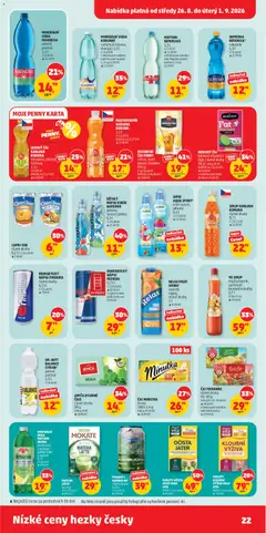 Náhled letáku MINERÁLNÍ VODA MATTONI IMUNO, MINERÁLNÍ VODA MATTONI IMUNO pomeranč a mango / jablko, kiwi a ananas 0,7 l od 26.08.2026 | Strana: 22