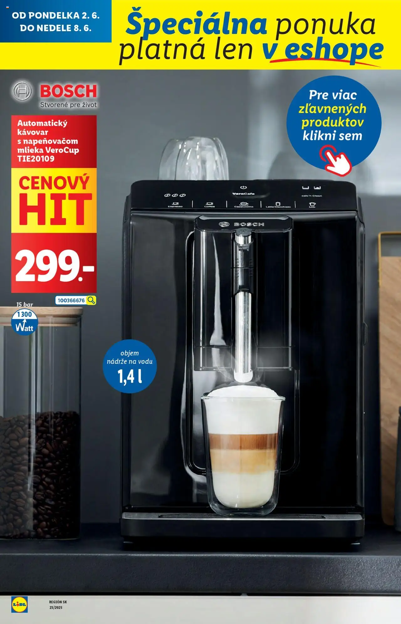Nové Lidl akcie – leták je platný od 02.06.2025 | Strana: 72 | Produkty: Automatický kávovar, Kávovar, Bosch
