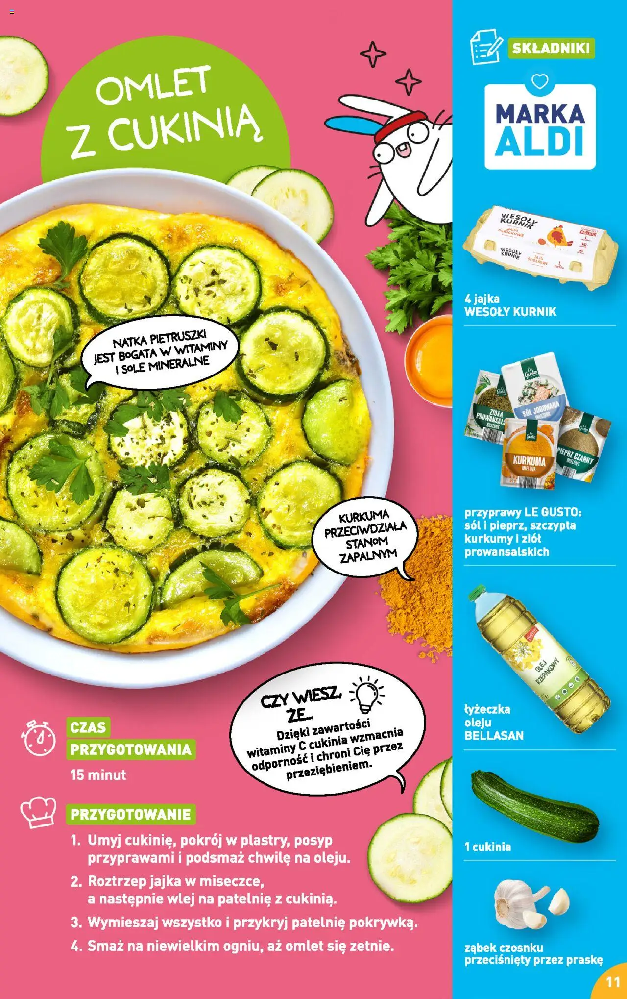 Aldi Gazetka - Przepisy na pyszne śniadanie od 05.08.2024 | Strona: 11 | Produkty: Kurkuma, Jajka, Przyprawy, Pieprz