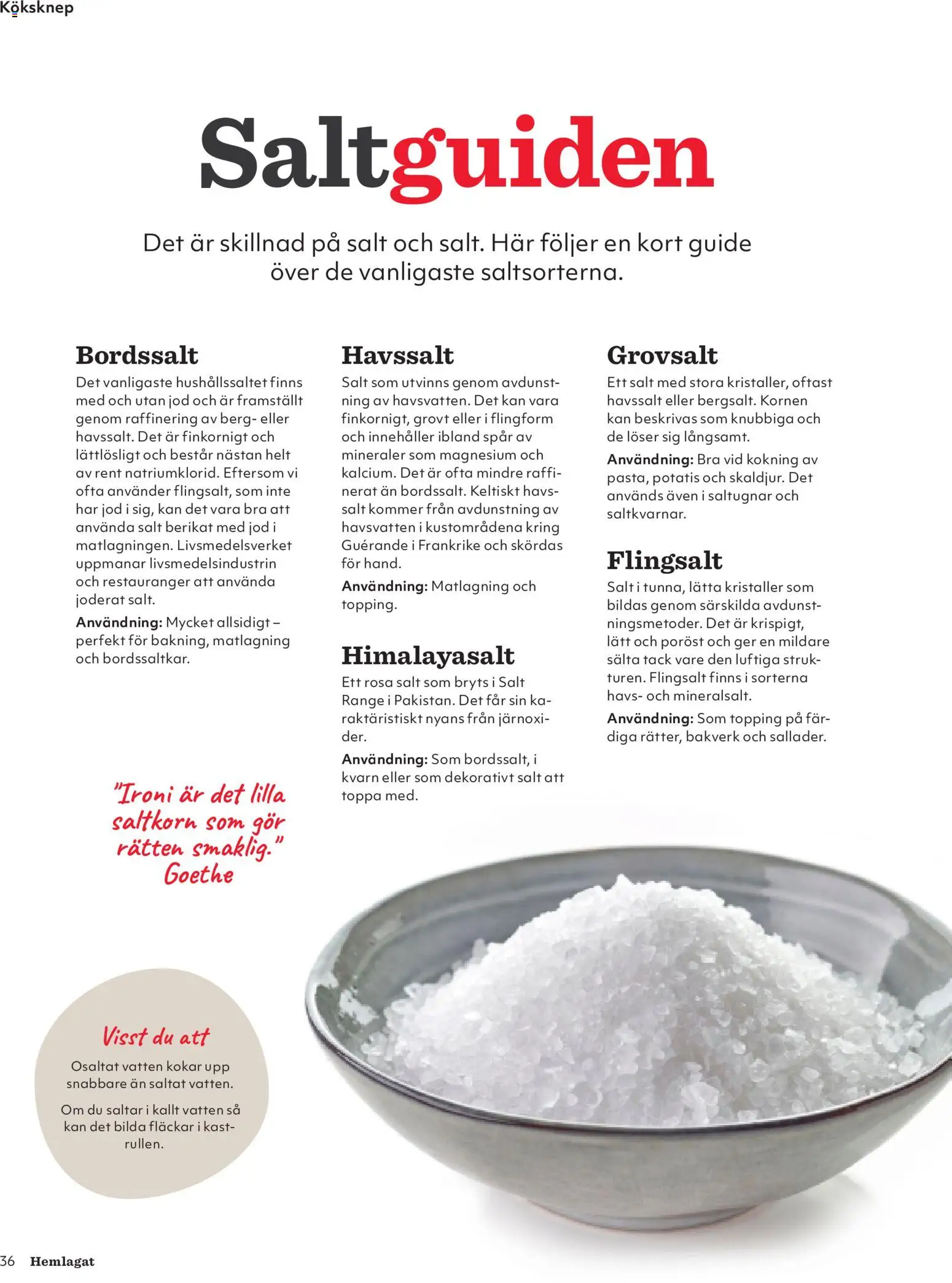 Hemköp reklamblad aktuell från 30/09/2026 | Sida: 36 | Produkter: Kvarn, Salt, Vatten, Potatis