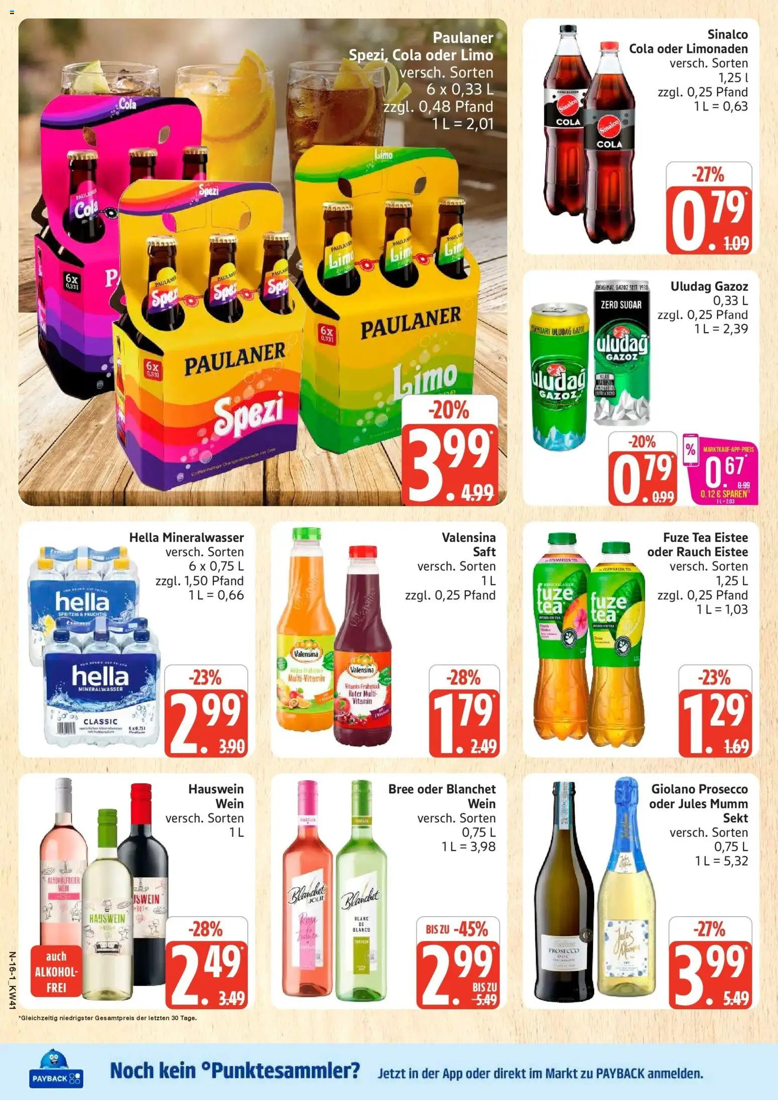 Marktkauf Prospekt Buxtehude (ab 05.10.2026) » Angebote online | Seite: 16 | Produkte: Fuze tea, Cola, Valensina, Hella