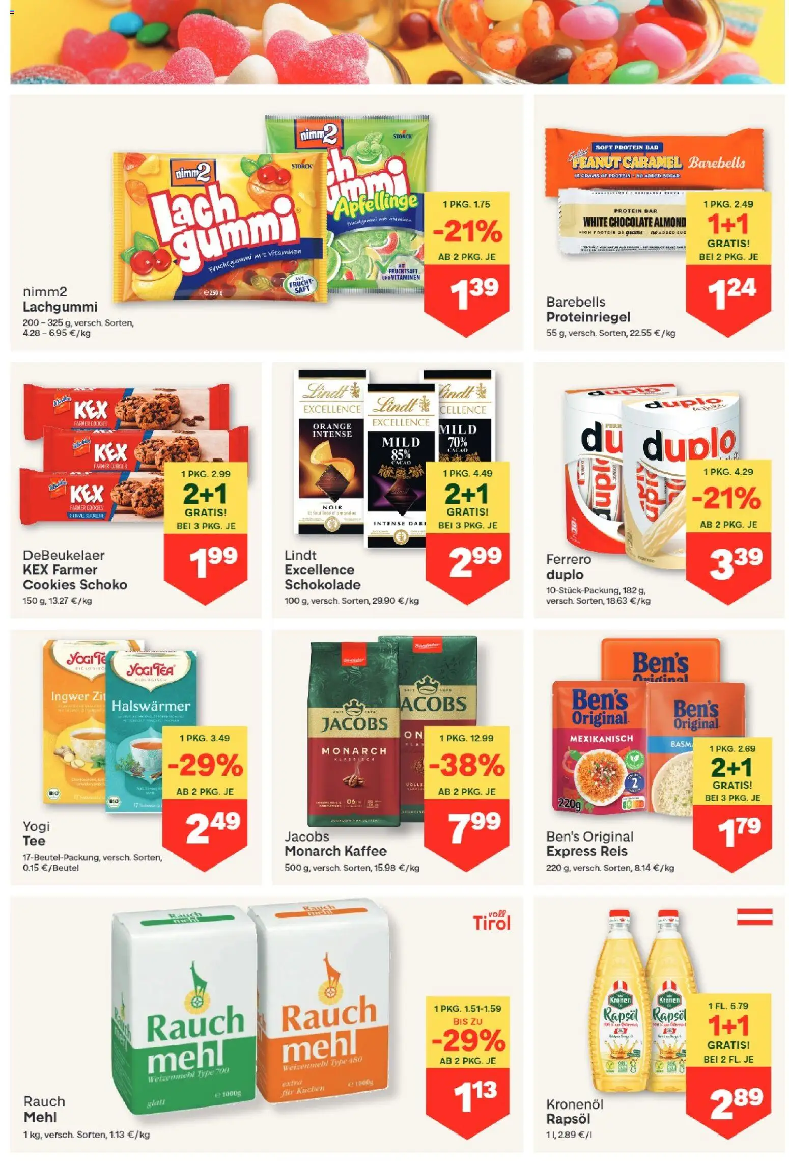 MPREIS gültig ab 29.10.2026 | Seite: 6 | Produkte: Rapsöl, Kaffee, Schokolade, Reis