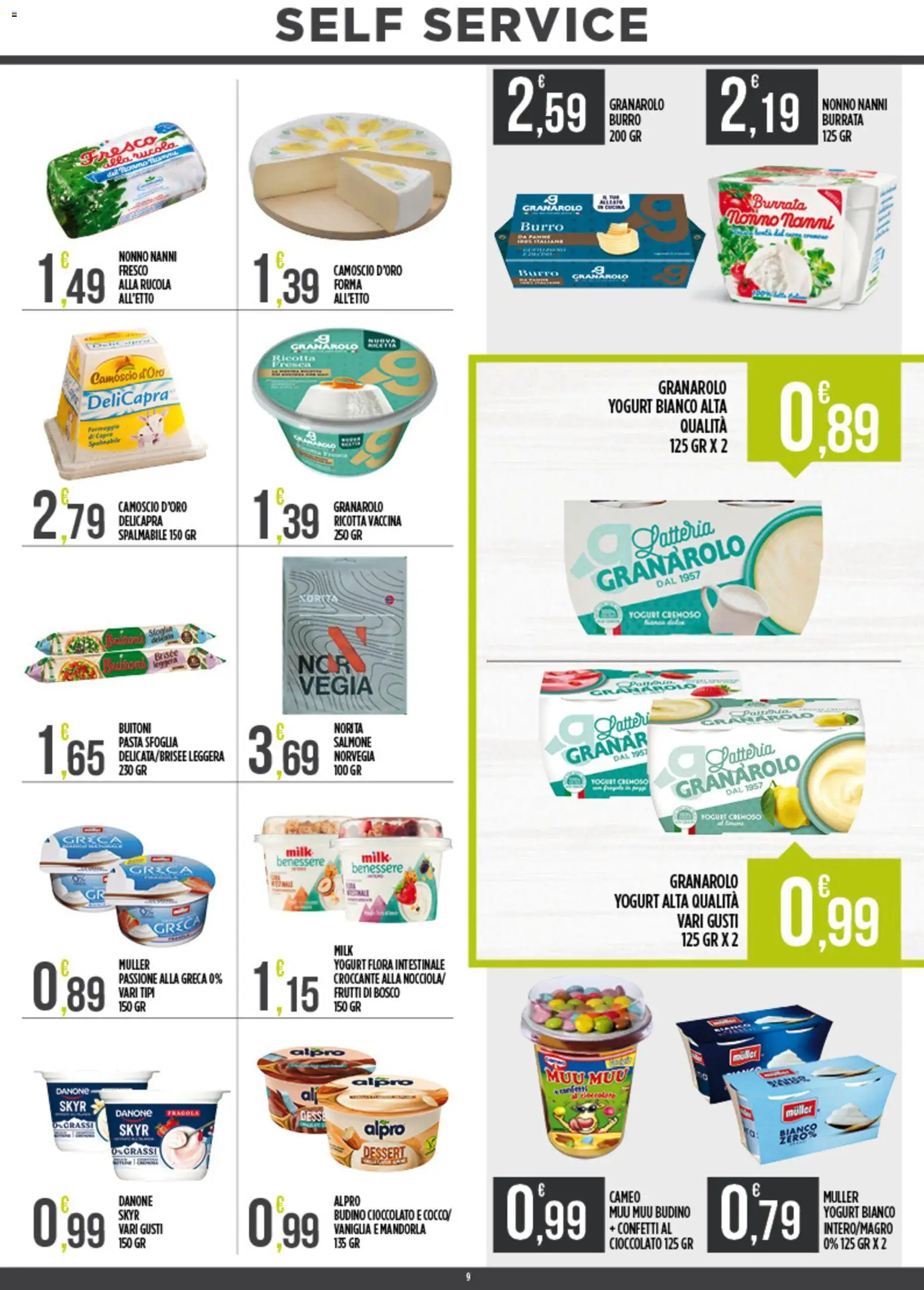 Volantino Euroesse del 24/08/2026 | Pagina: 9 | Prodotti: Cioccolato, Pasta sfoglia, Pasta, Budino