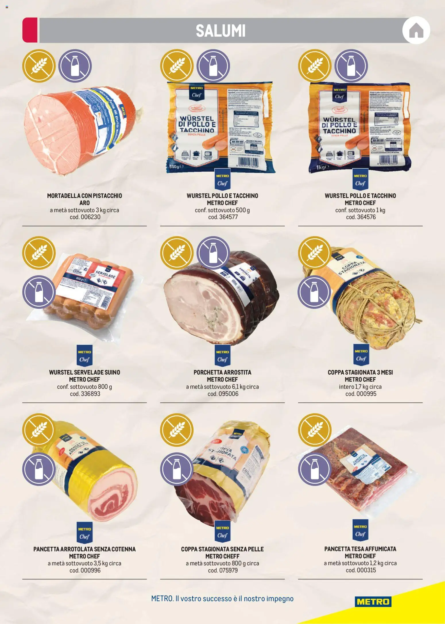 Volantino Metro del 17/08/2026 | Pagina: 15 | Prodotti: Pancetta, Suino, Tacchino, Wurstel